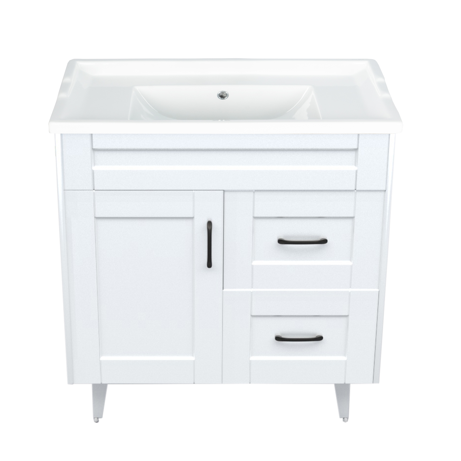 KIT DOMSA MUEBLE VANITORIO DELUXE 80SK + F-80 BLANCO - 1