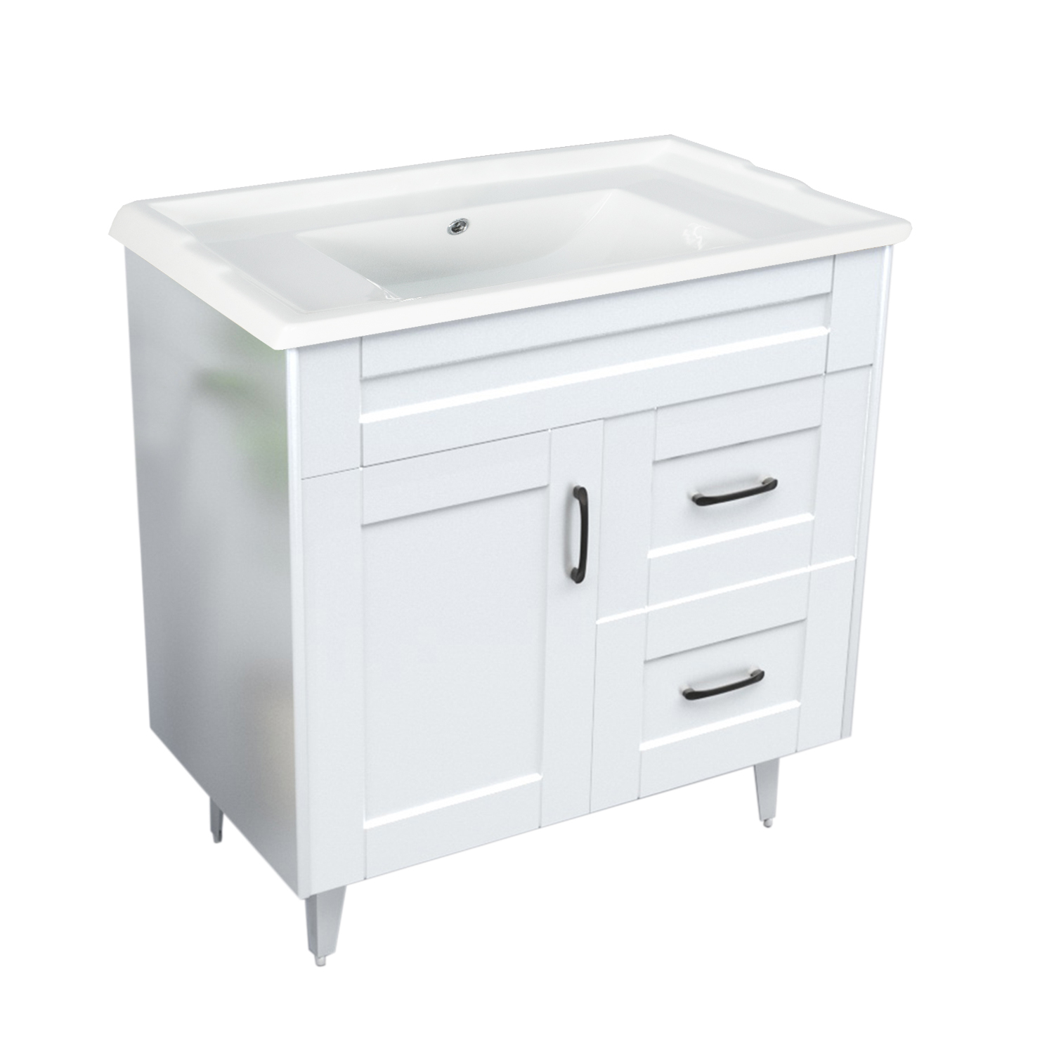 KIT DOMSA MUEBLE VANITORIO DELUXE 80SK + F-80 BLANCO - 3