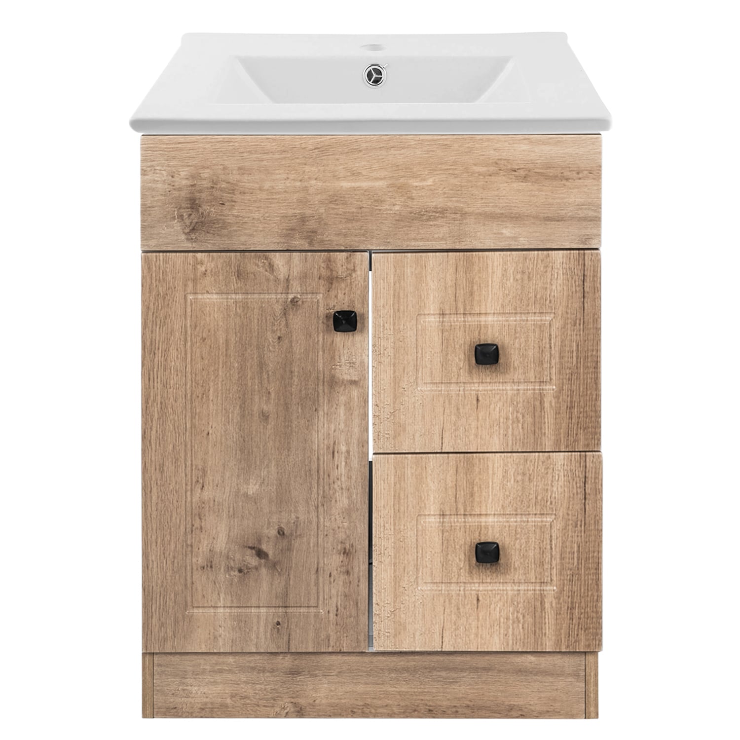 KIT MUEBLE VANITORIO DOMSA BLANCO BPA60-WOOD+60C / 60X80X40CM - 1