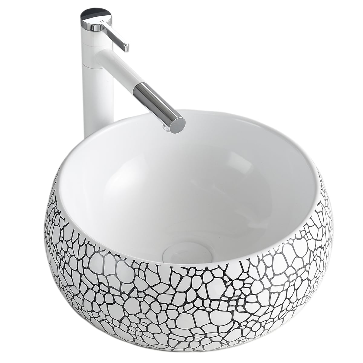 LAVAMANOS DOMSA SOBREPONER SLC822 GUIJARROS/ 40 X 40 X 15.5 CM CERÁMICA - 3