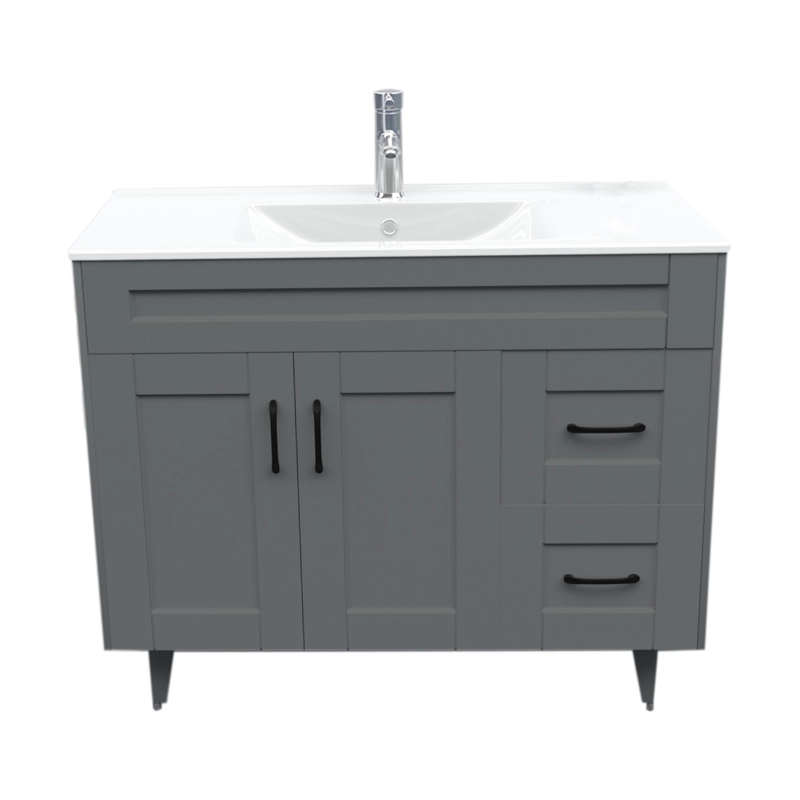 MUEBLE DOMSA VANITORIO GRIS 100SK-G NO INCLUYE CUBIERTA 100 CM - 1