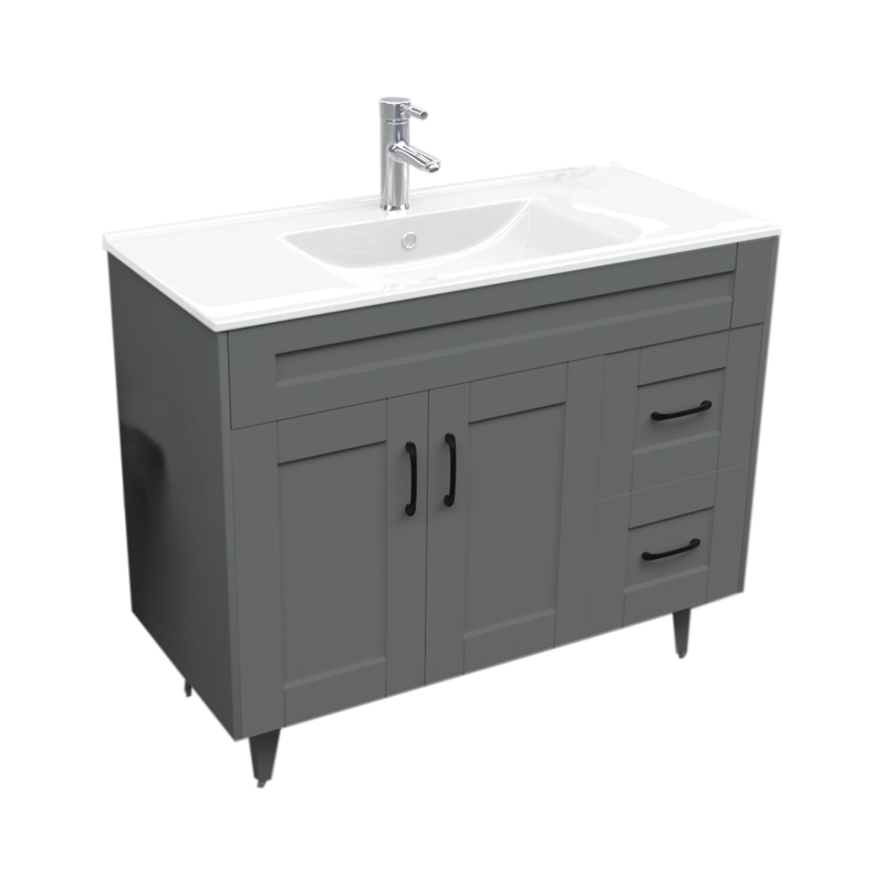 MUEBLE DOMSA VANITORIO GRIS 100SK-G NO INCLUYE CUBIERTA 100 CM - 3