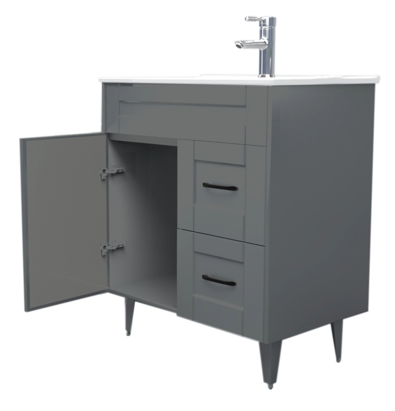 MUEBLE DOMSA VANITORIO GRIS 70SK-G NO INCLUYE CUBIERTA 70 CM - 4
