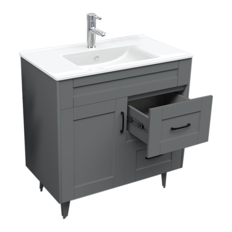 MUEBLE DOMSA VANITORIO GRIS 80SK-G NO INCLUYE CUBIERTA 80 CM - 4