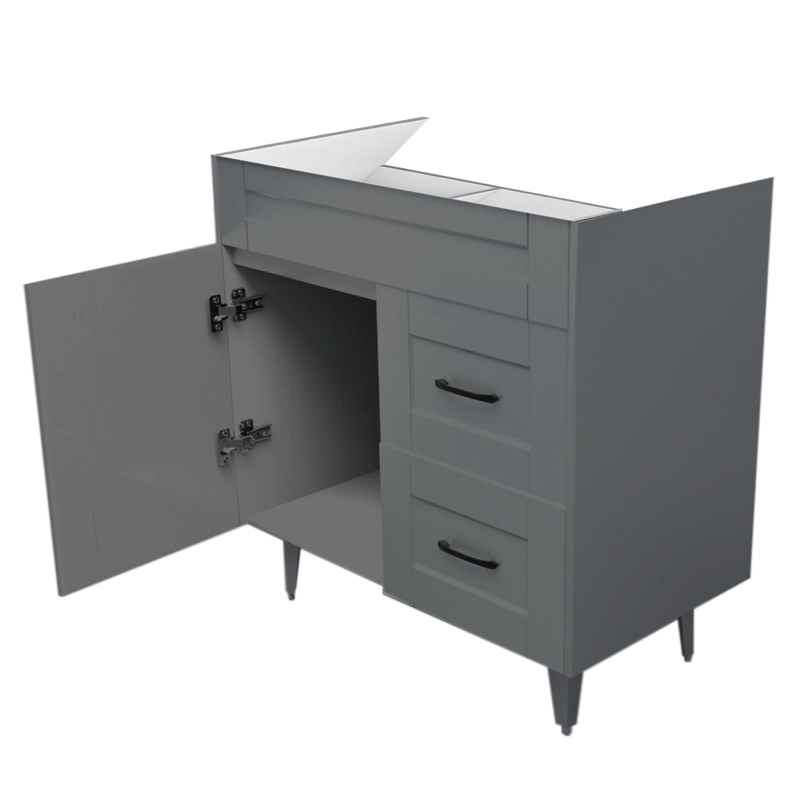 MUEBLE DOMSA VANITORIO GRIS 80SK-G NO INCLUYE CUBIERTA 80 CM - 5