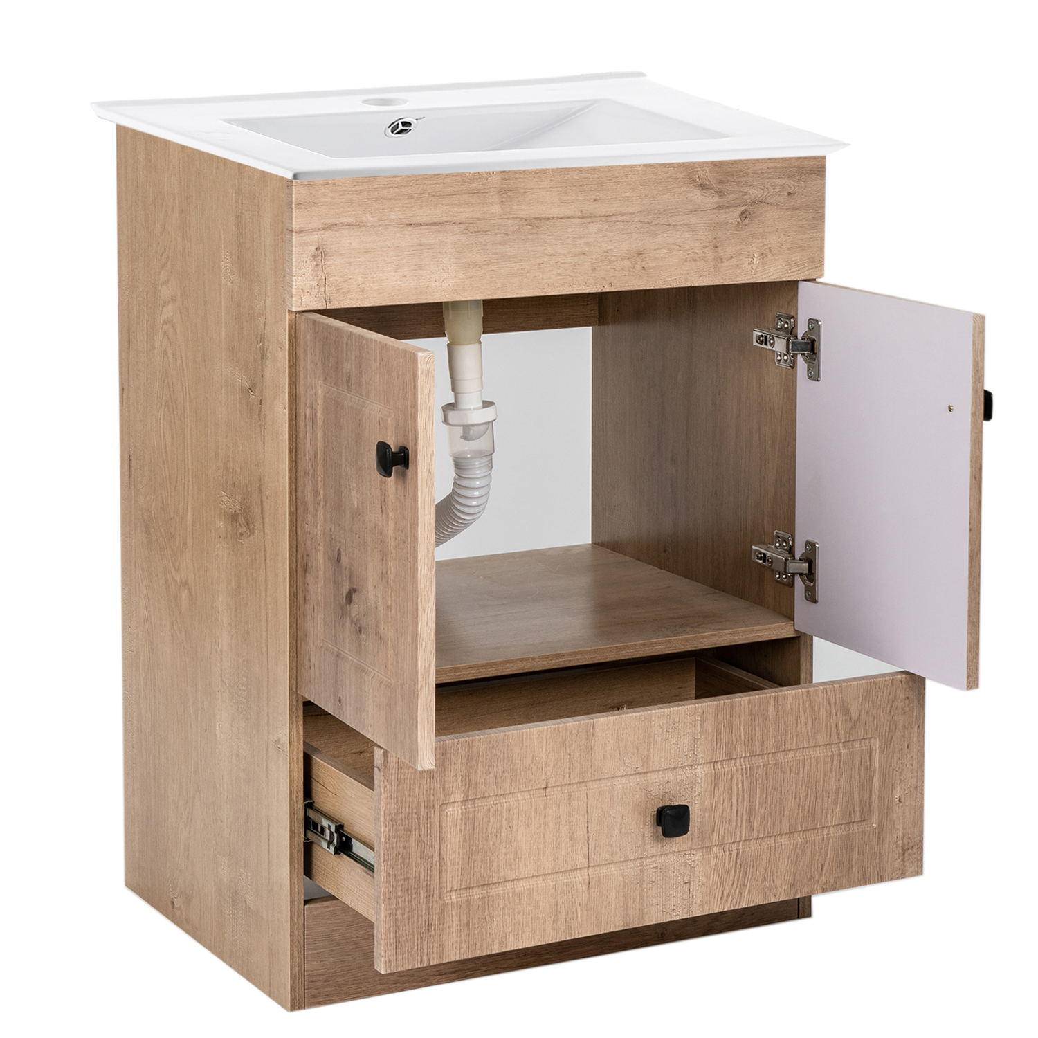 KIT DOMSA MUEBLE VANITORIO B60PH-WOOD + P-60/60 X 80 X 47 CM - 4