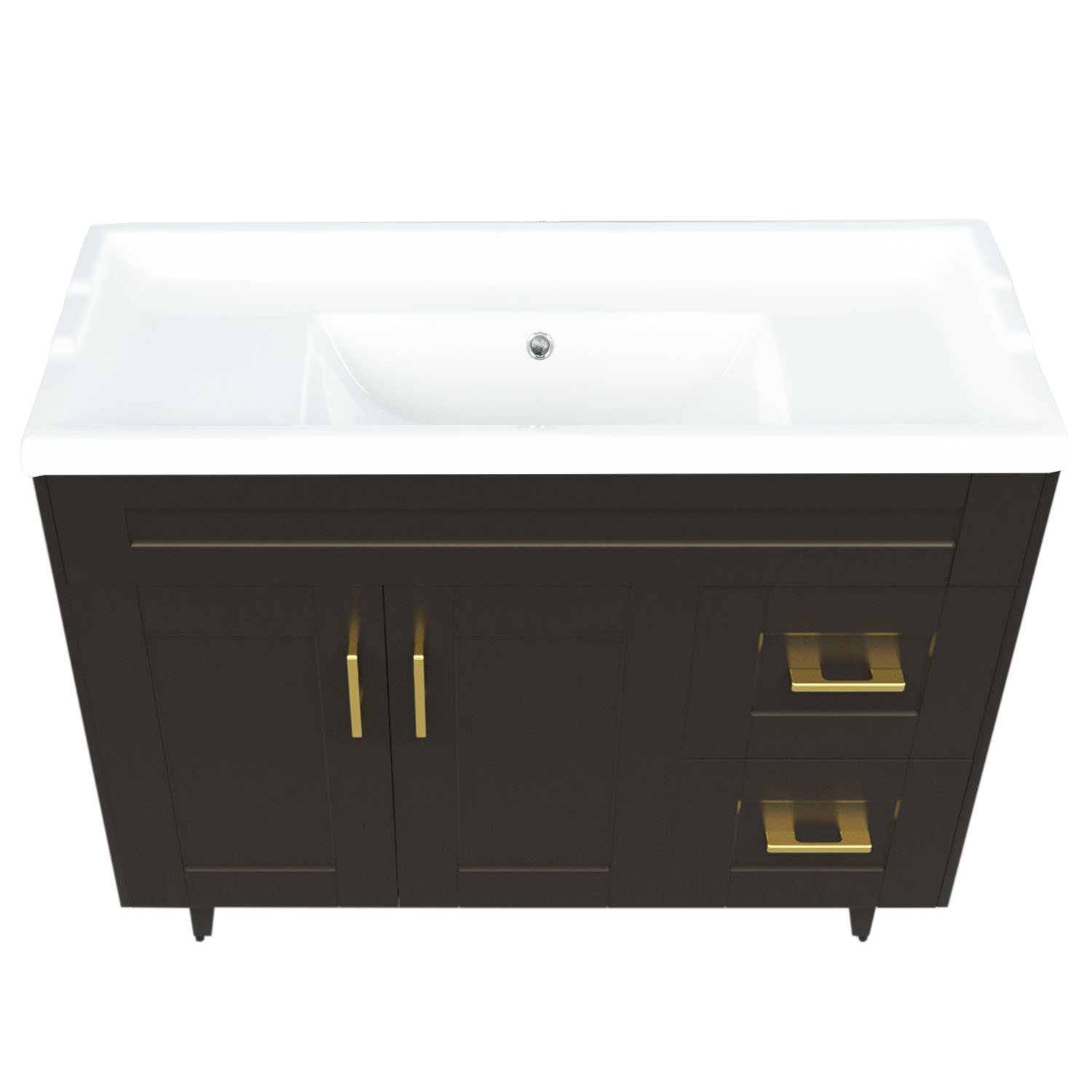 KIT DOMSA MUEBLE VANITORIO CAFÉ 100SK-C + F-100/100 X 80 X 47 CM - 2