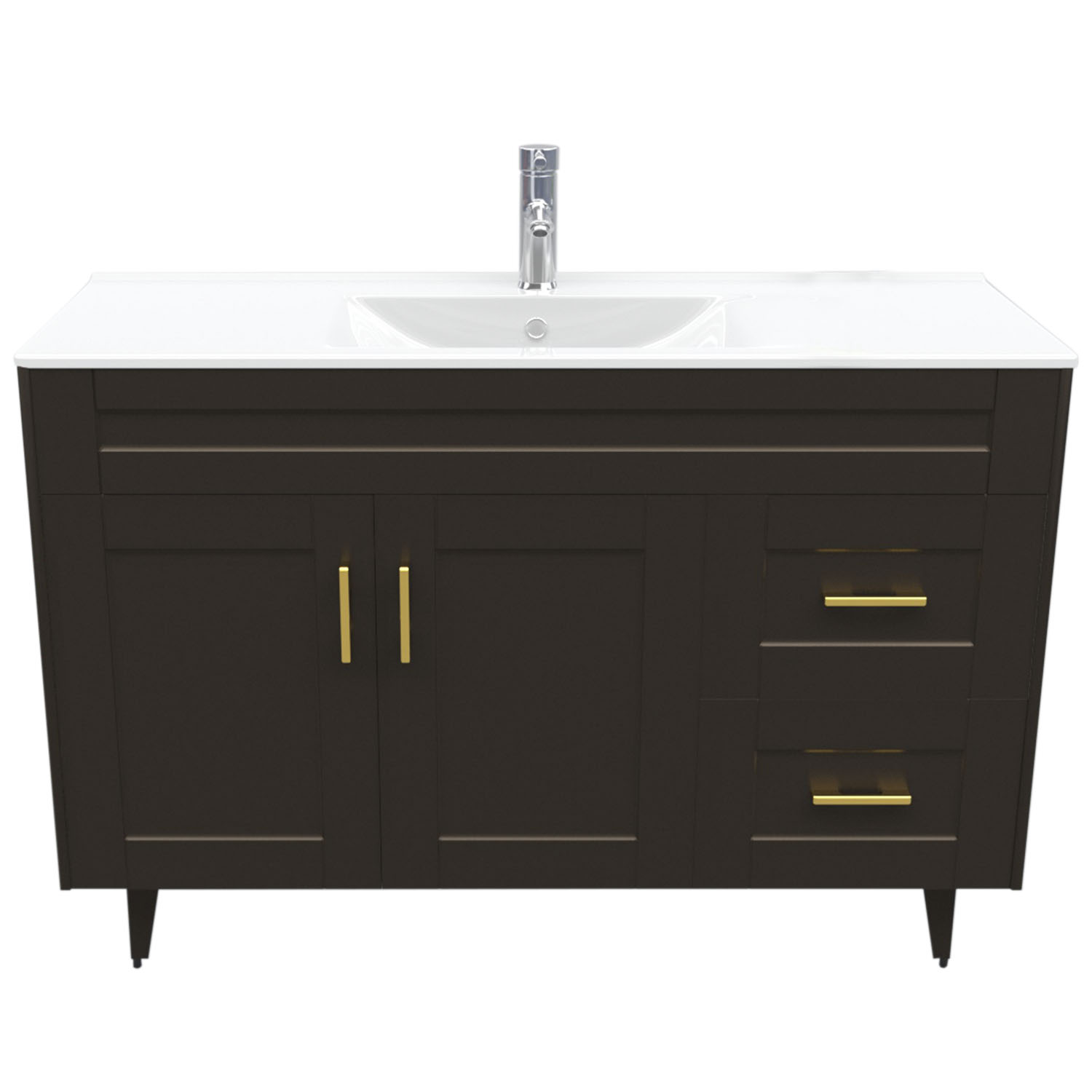 KIT MUEBLE VANITORIO DOMSA CAFÉ 120SK-C+P-120 / 120X80X47CM - 1