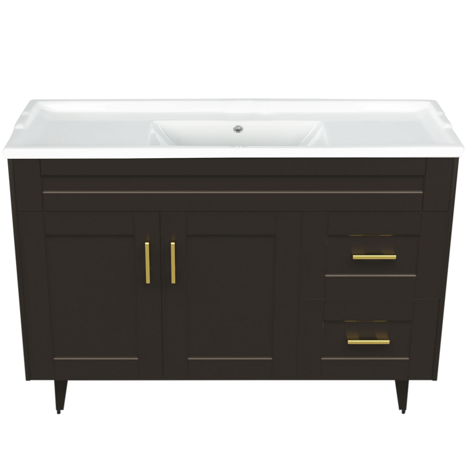 KIT MUEBLE VANITORIO DOMSA CAFÉ 120SK-C+F-120 / 120X80X47CM - 1