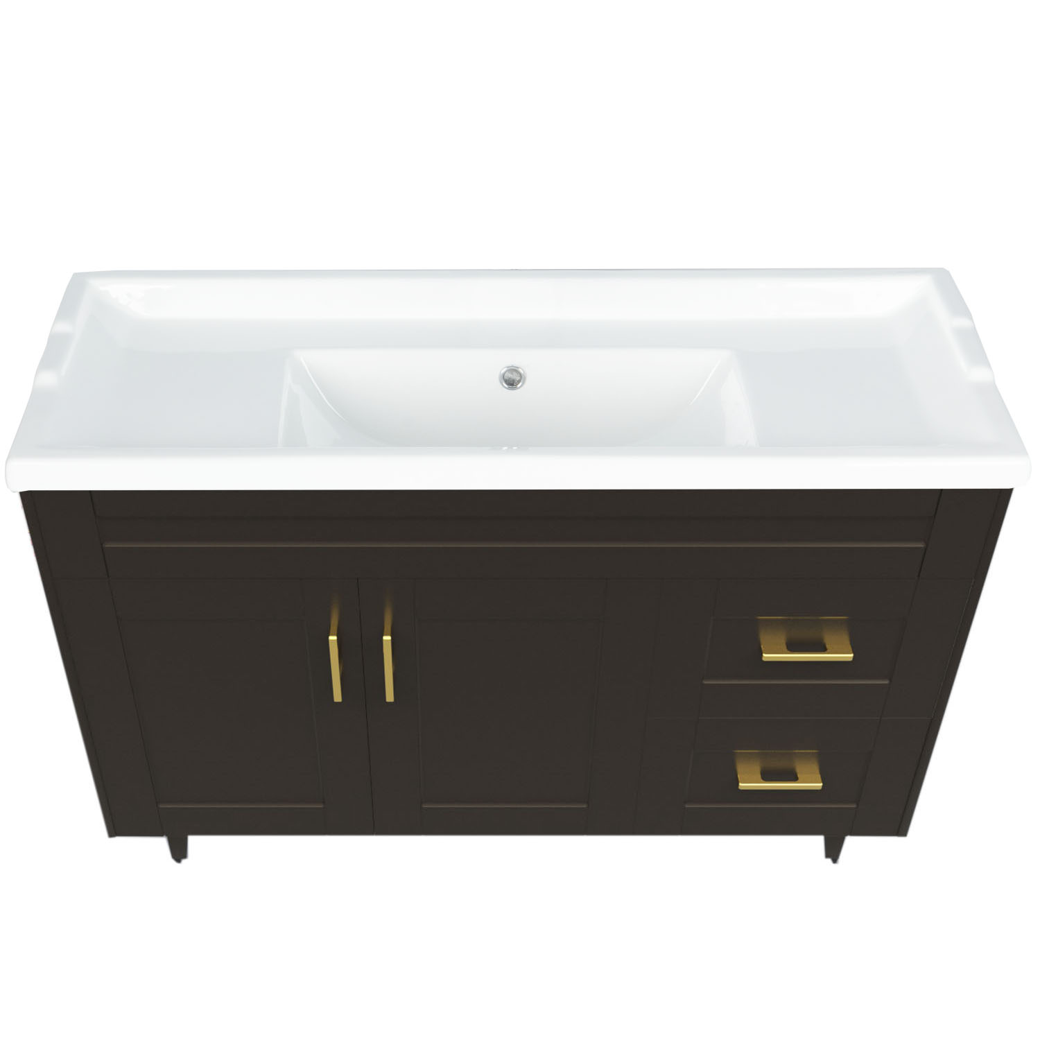 KIT MUEBLE VANITORIO DOMSA CAFÉ 120SK-C+F-120 / 120X80X47CM - 2