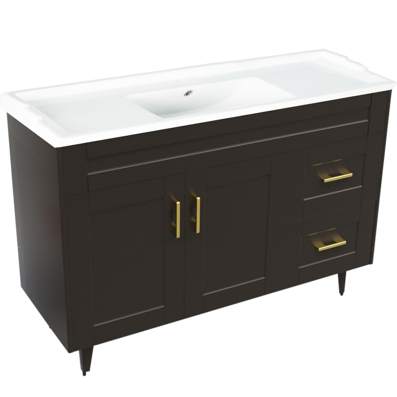 KIT MUEBLE VANITORIO DOMSA CAFÉ 120SK-C+F-120 / 120X80X47CM - 3