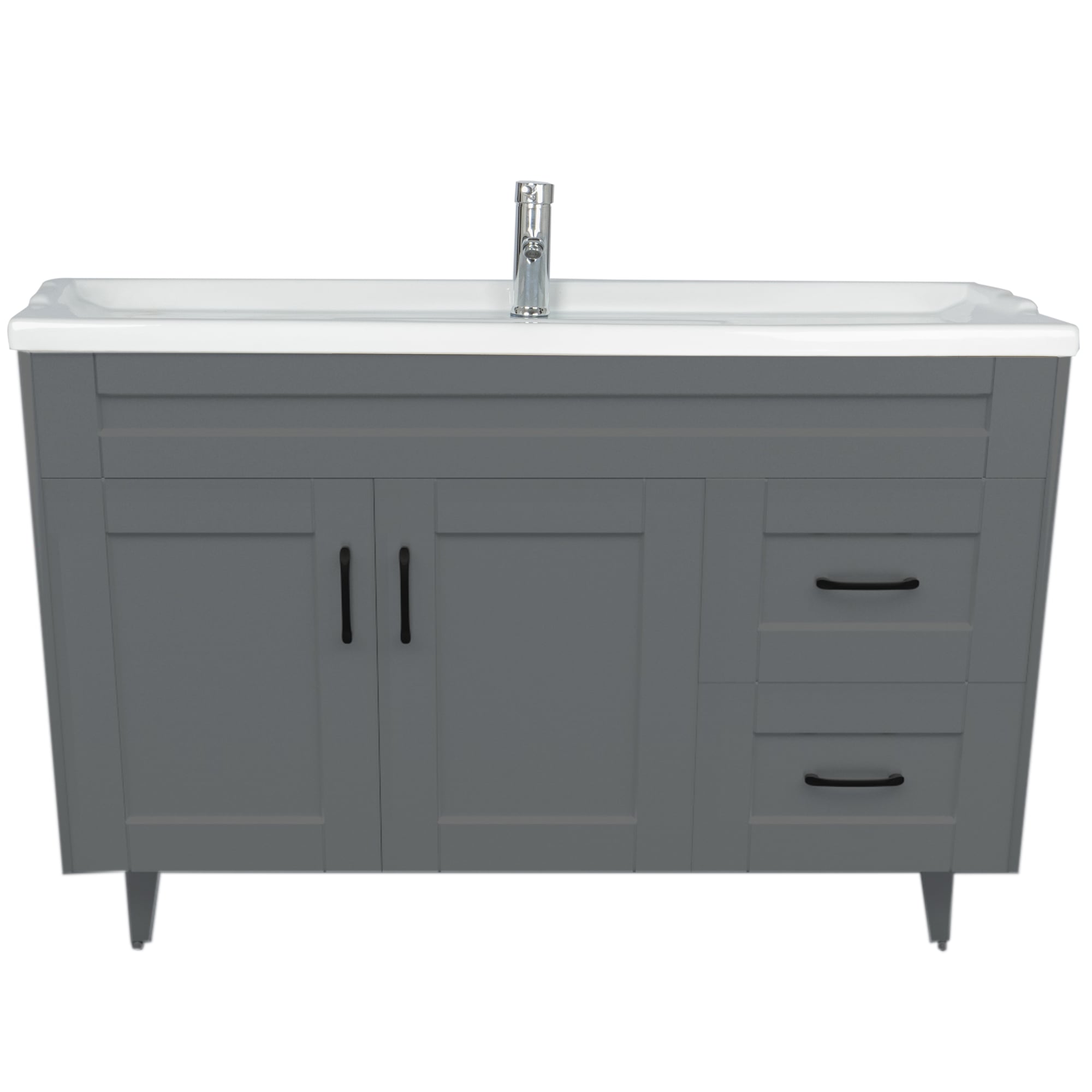 KIT MUEBLE VANITORIO DOMSA GRIS 120SK-G+F-120 / 120X80X47CM - 1