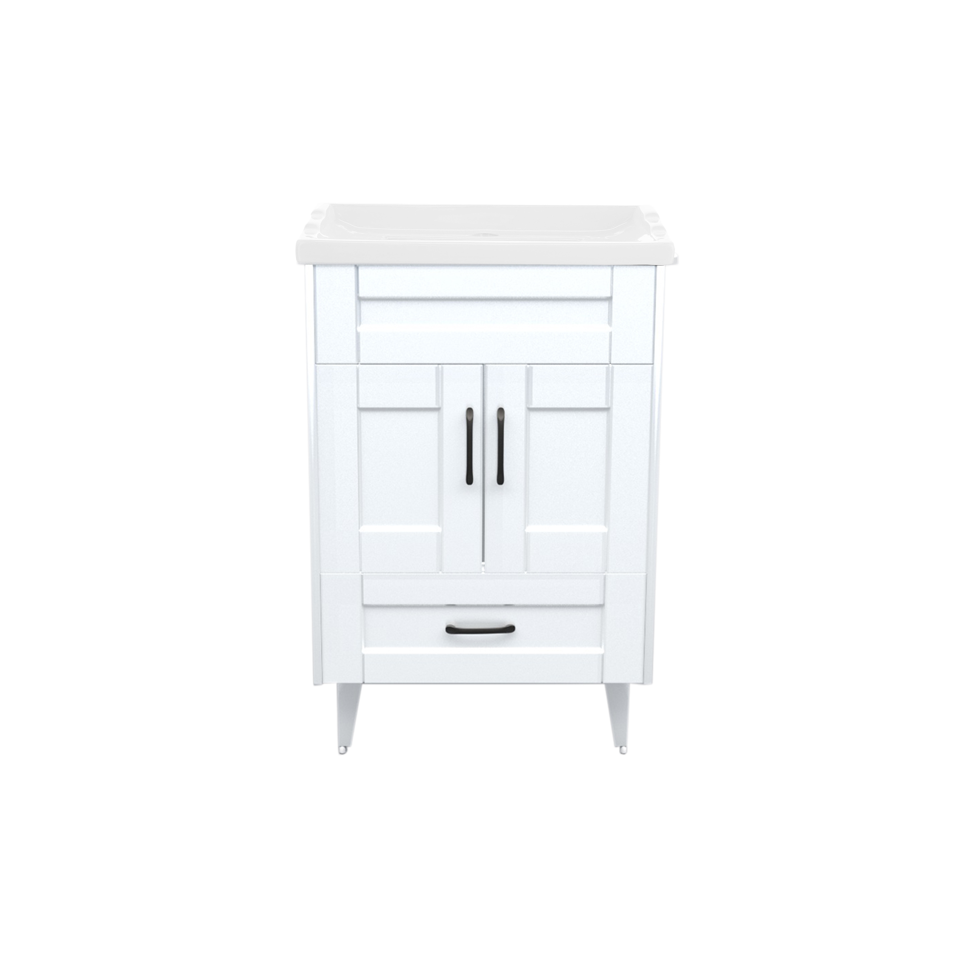 KIT DOMSA MUEBLE VANITORIO 50SK-B + F-50/50 X 80 X 40 CM BLANCO - 1