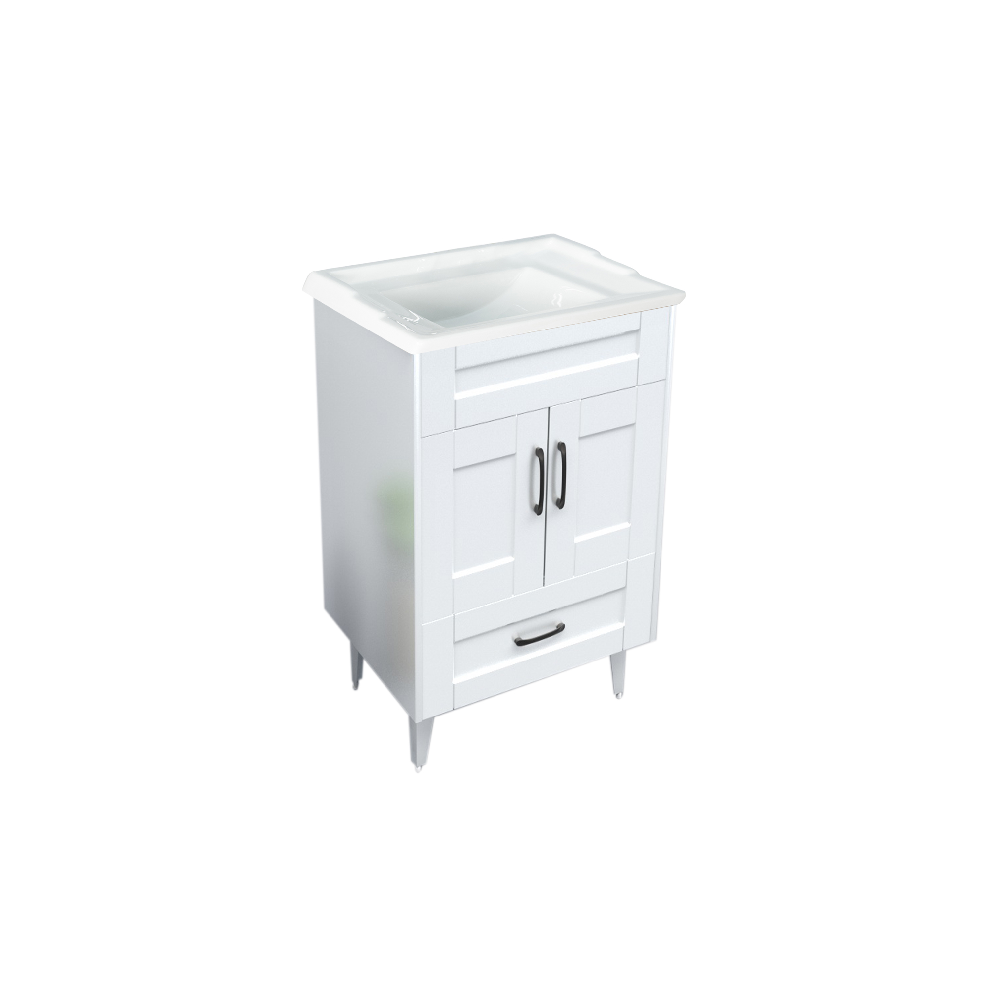 KIT DOMSA MUEBLE VANITORIO 50SK-B + F-50/50 X 80 X 40 CM BLANCO - 2