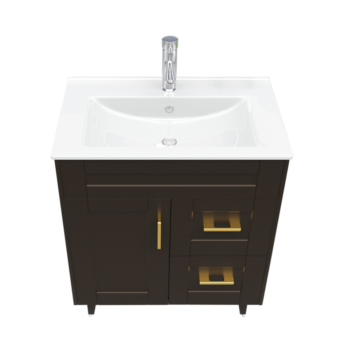 KIT DOMSA MUEBLE VANITORIO CAFÉ 70SK-C + P-70/70 X 80 X 47 CM - 2