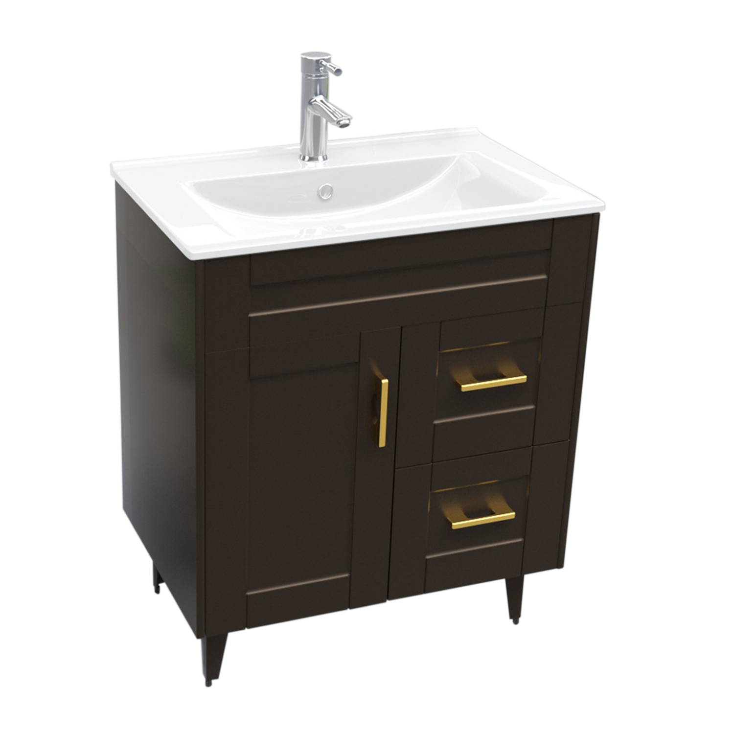 KIT DOMSA MUEBLE VANITORIO CAFÉ 70SK-C + P-70/70 X 80 X 47 CM - 3