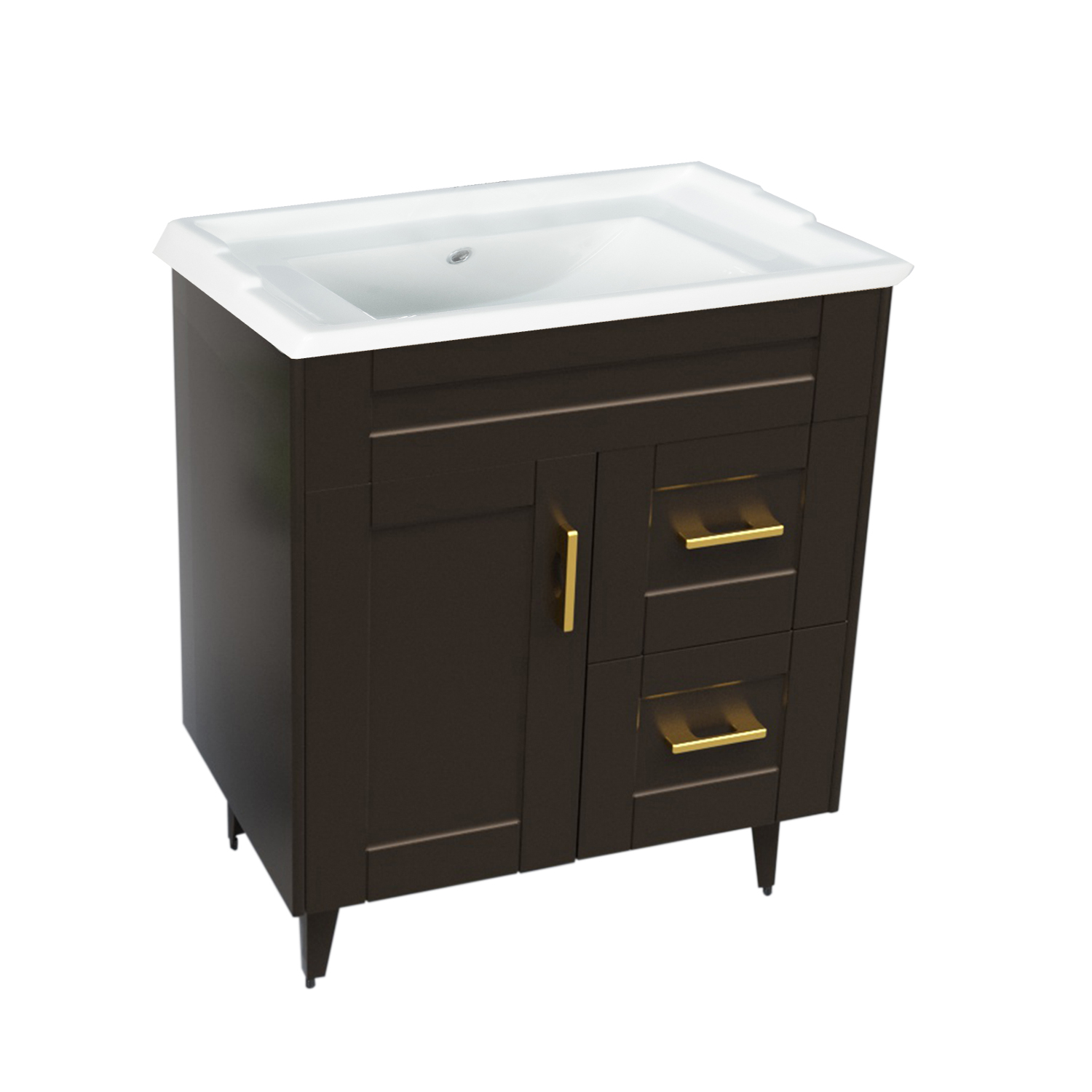 KIT DOMSA MUEBLE VANITORIO CAFÉ 70SK-C + F-70/70 X 80 X 47 CM - 3