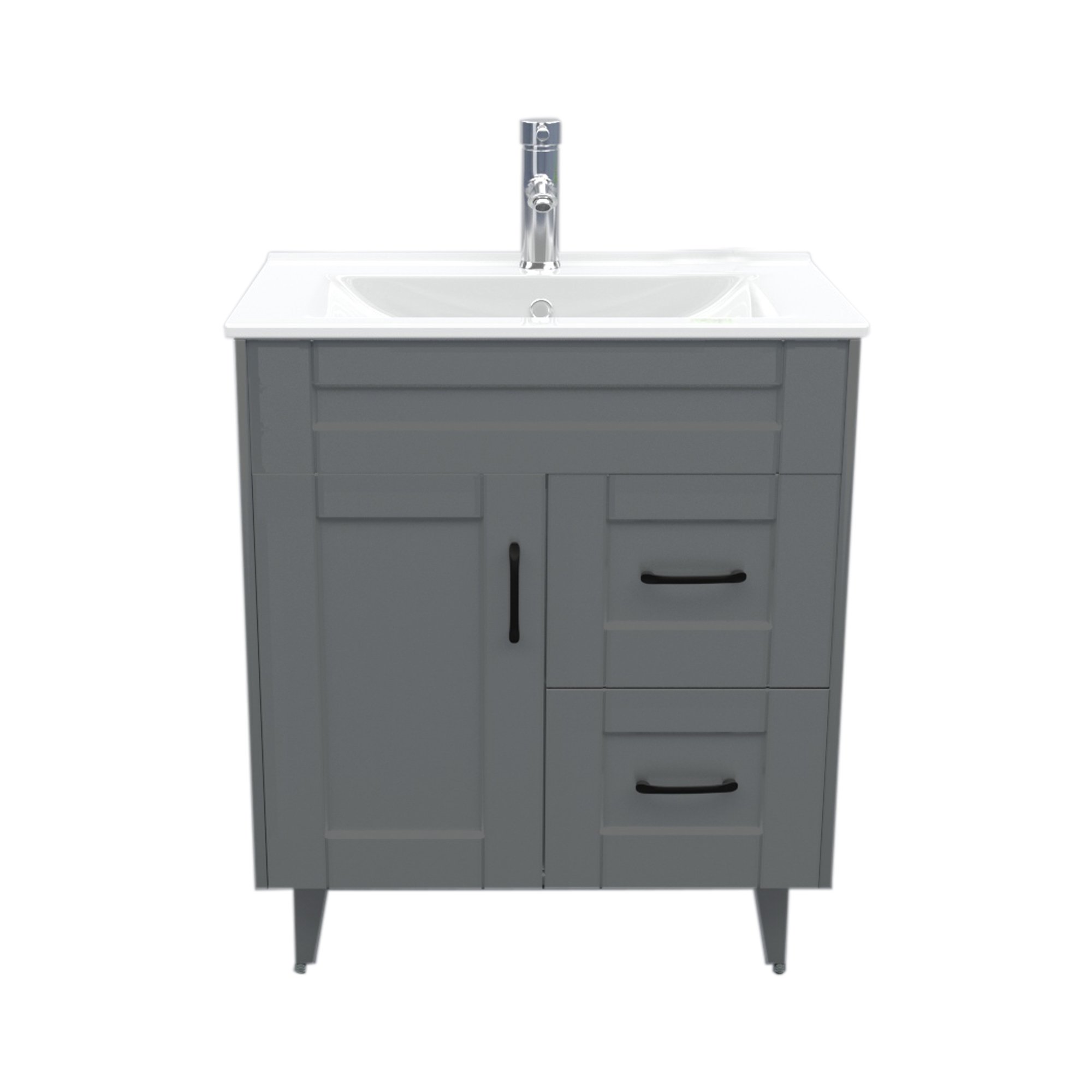 KIT DOMSA MUEBLE VANITORIO GRIS 70SK-G + P-70/70 X 80 X 47 CM - 1