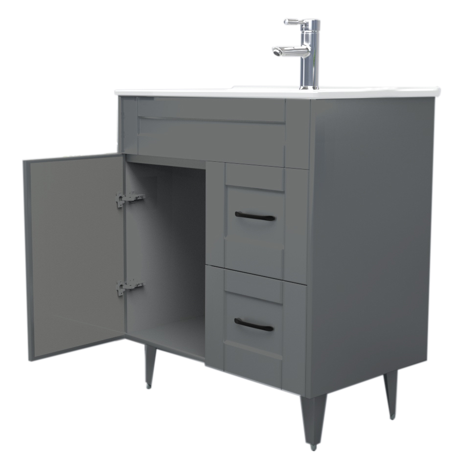 KIT DOMSA MUEBLE VANITORIO GRIS 70SK-G + P-70/70 X 80 X 47 CM - 4