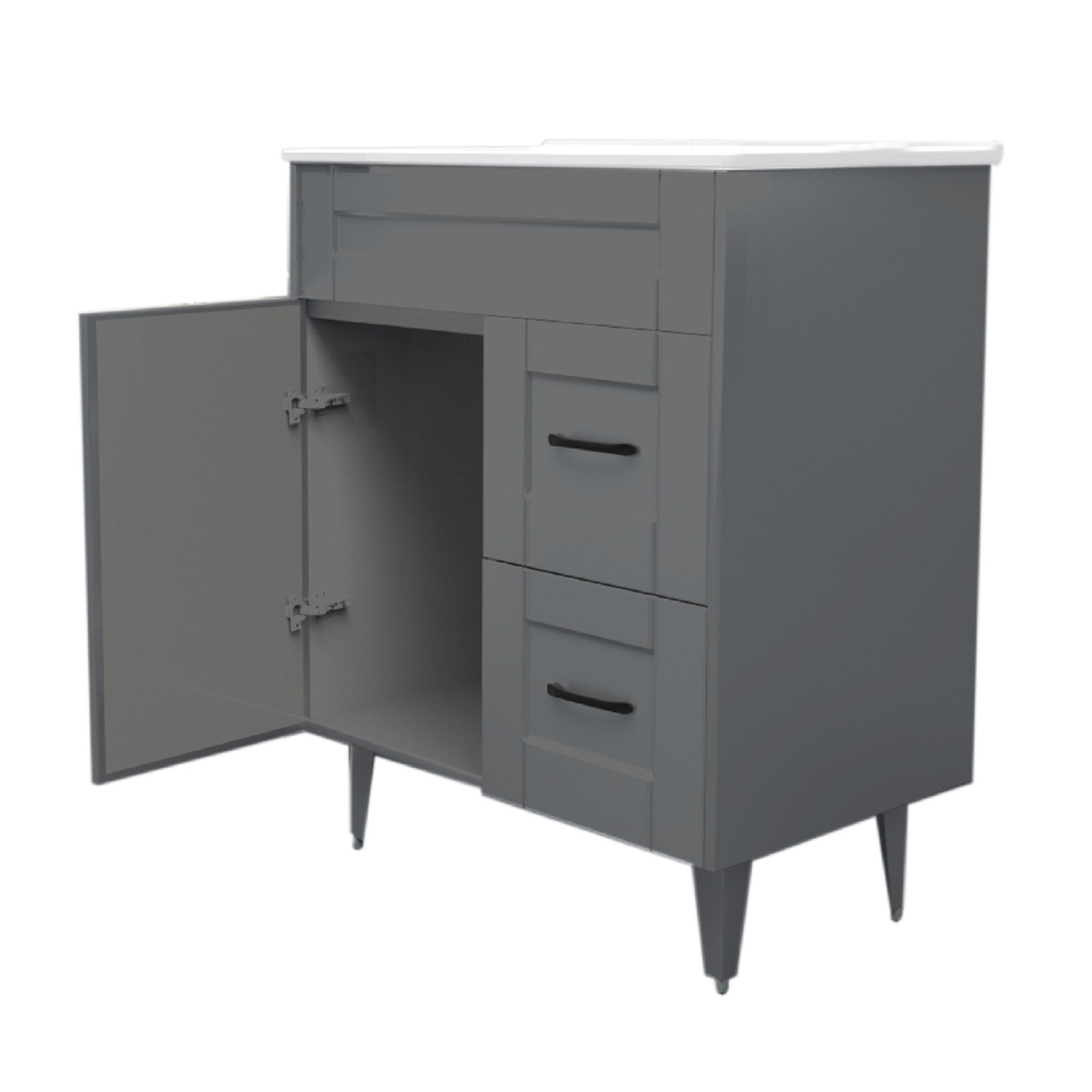 KIT DOMSA MUEBLE VANITORIO GRIS 70SK-G + P-70/70 X 80 X 47 CM - 5