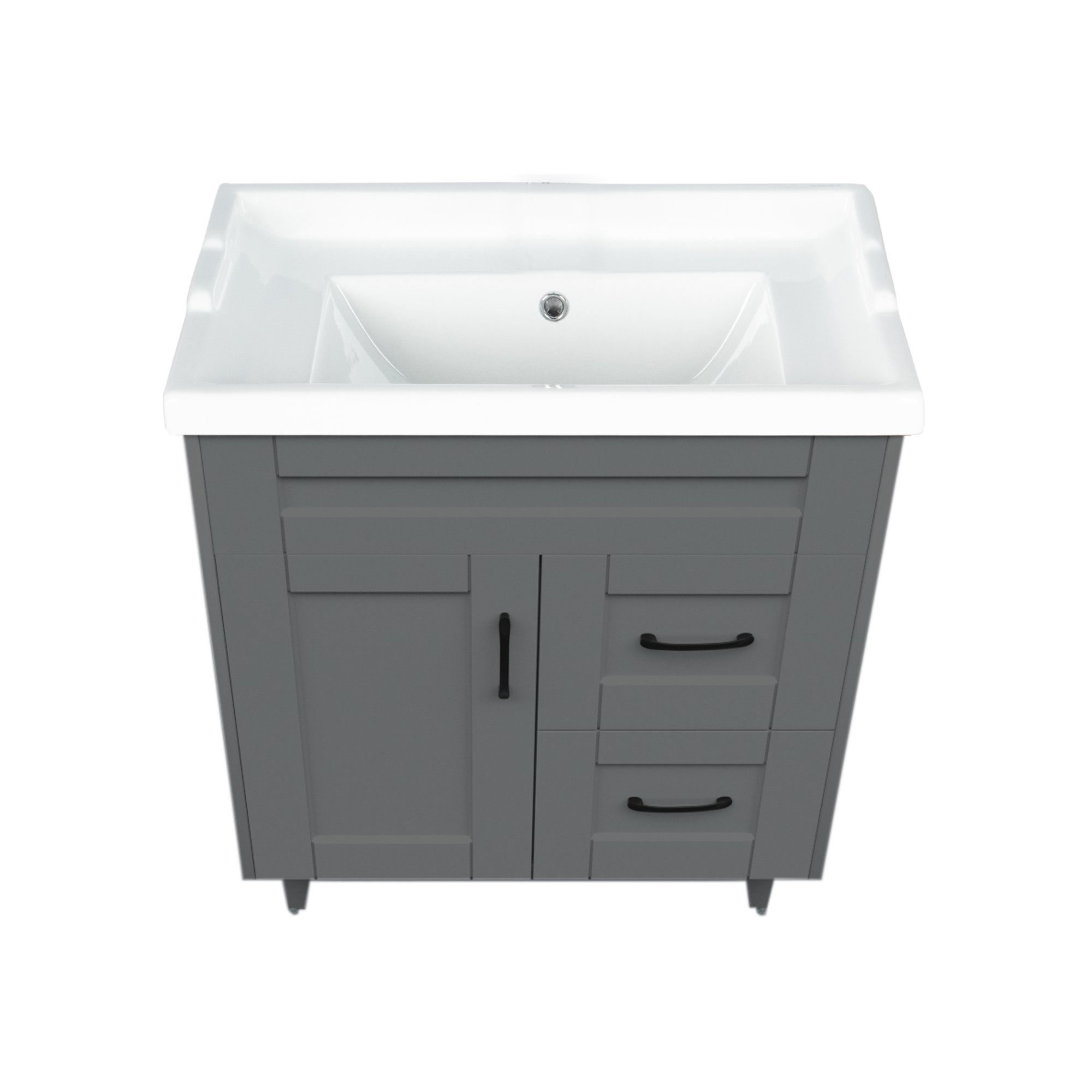 KIT DOMSA MUEBLE VANITORIO GRIS 70SK-G + F-70/70 X 80 X 47 CM - 2