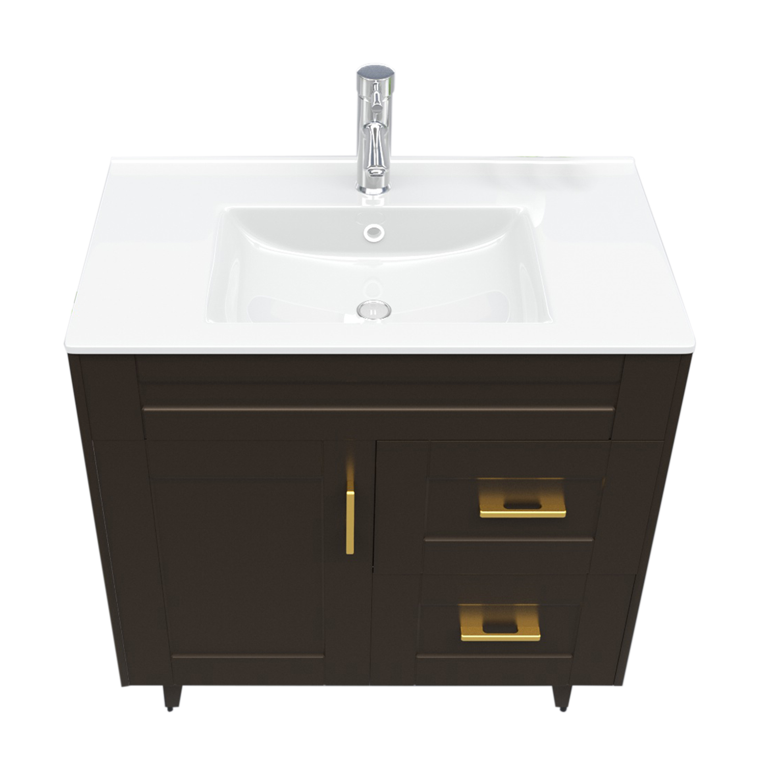 KIT DOMSA MUEBLE VANITORIO CAFÉ 80SK-C + P-80/80 X 80 X 47 CM - 2