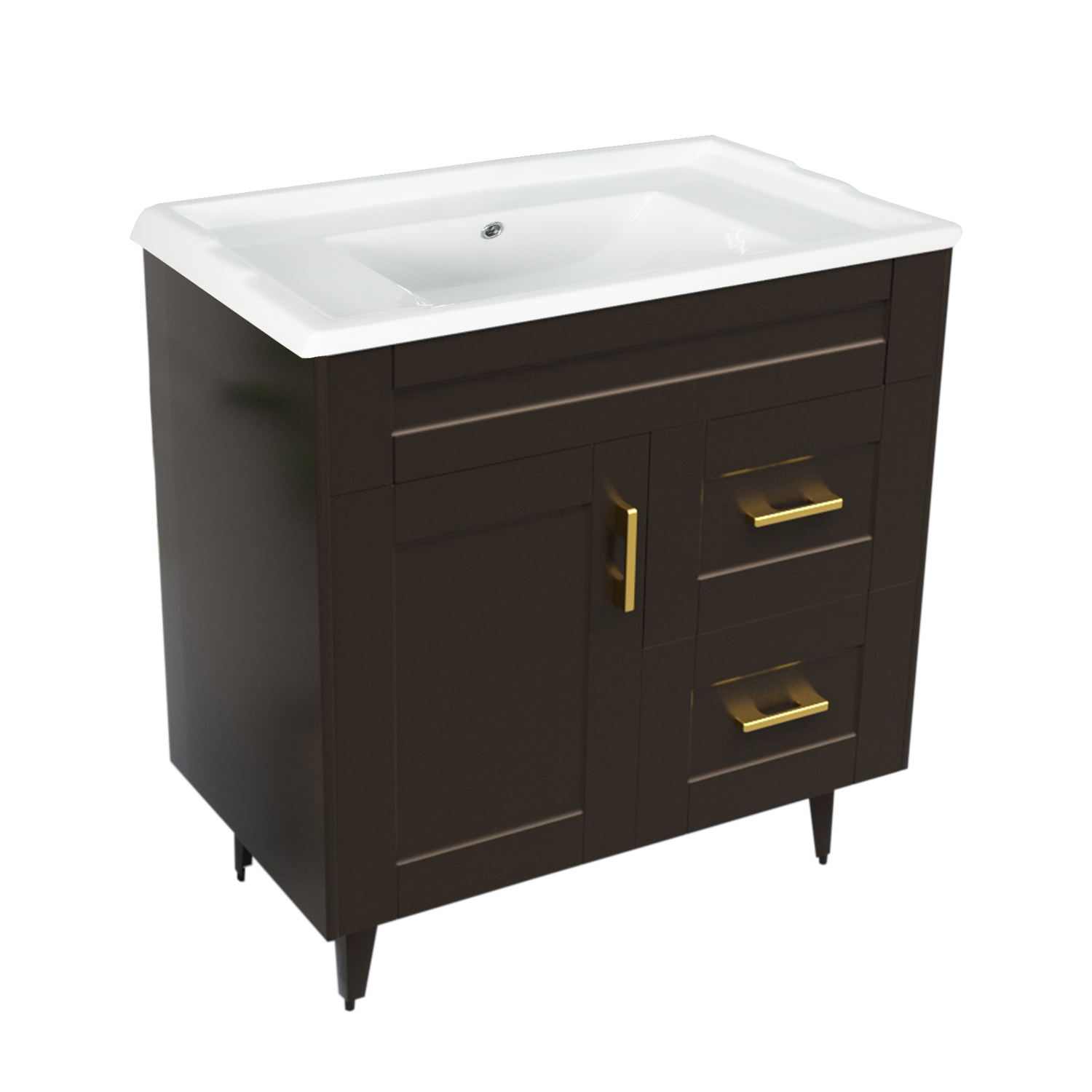 KIT DOMSA MUEBLE VANITORIO CAFÉ 80SK-C + 80/80 X 80 X 47 CM - 3