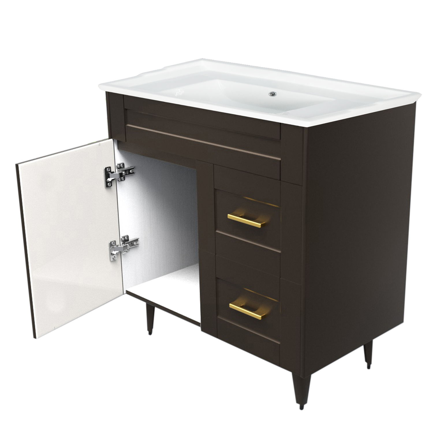 KIT DOMSA MUEBLE VANITORIO CAFÉ 80SK-C + 80/80 X 80 X 47 CM - 4