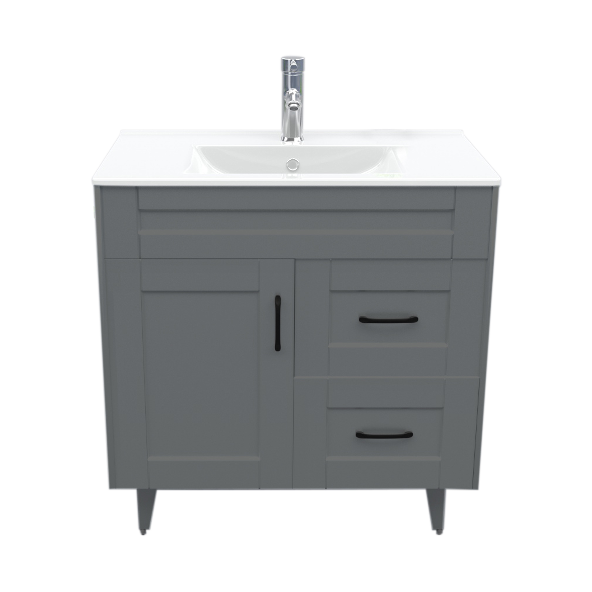 KIT DOMSA MUEBLE VANITORIO GRIS 80SK-G + P-80/80 X 80 X 47 CM - 1