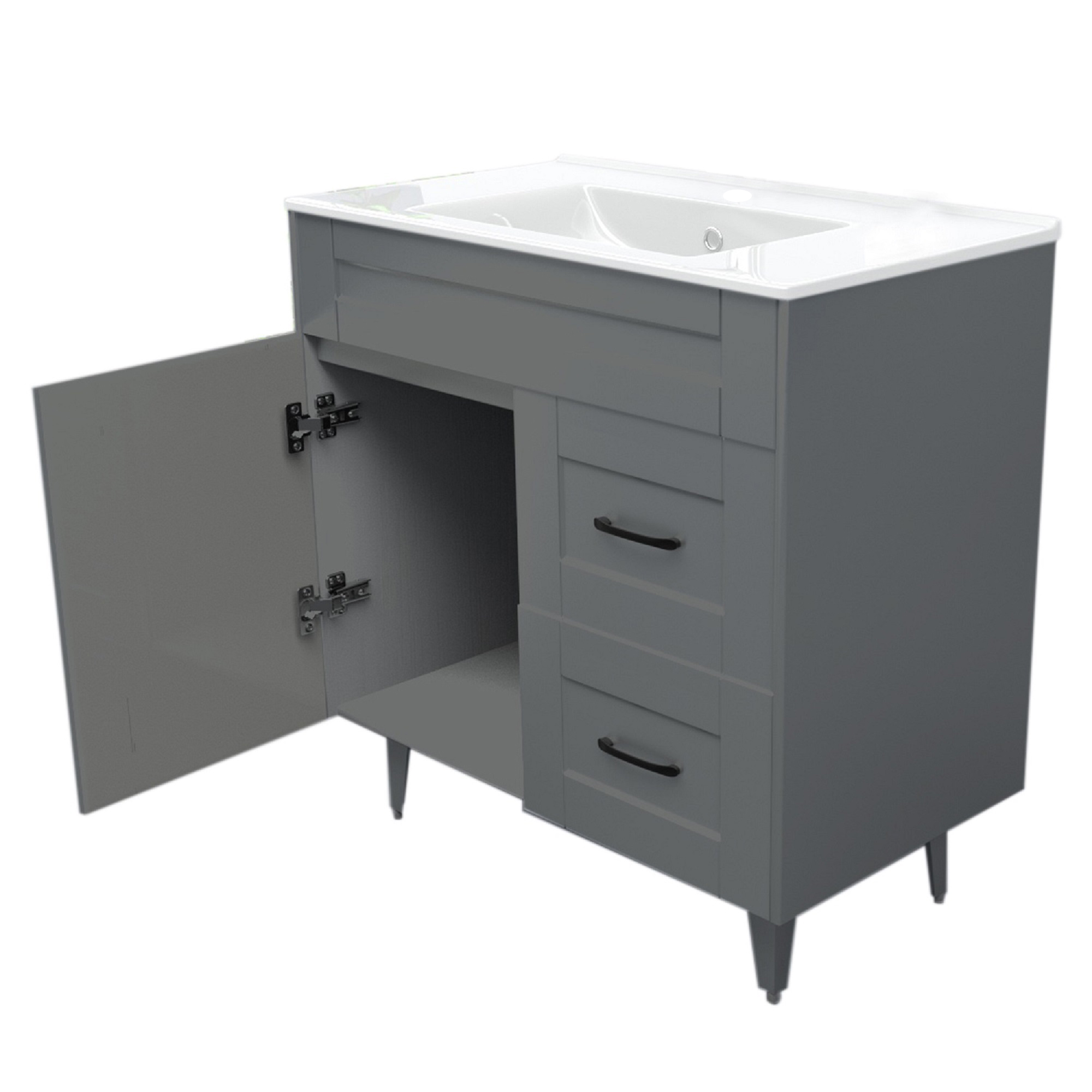 KIT DOMSA MUEBLE VANITORIO GRIS 80SK-G + P-80/80 X 80 X 47 CM - 5