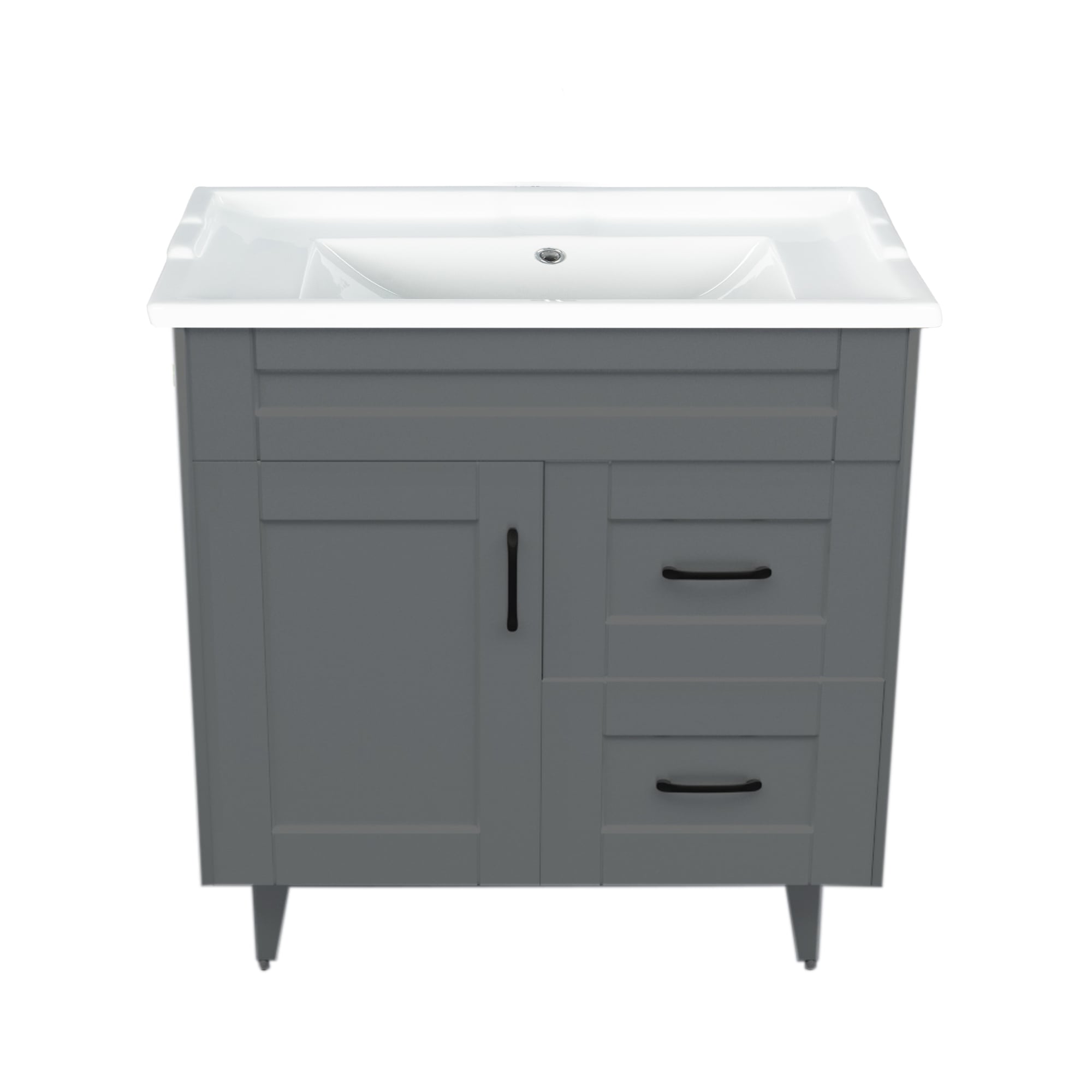 KIT DOMSA MUEBLE VANITORIO GRIS 80SK-G + F-80/80 X 80 X 47 CM - 1