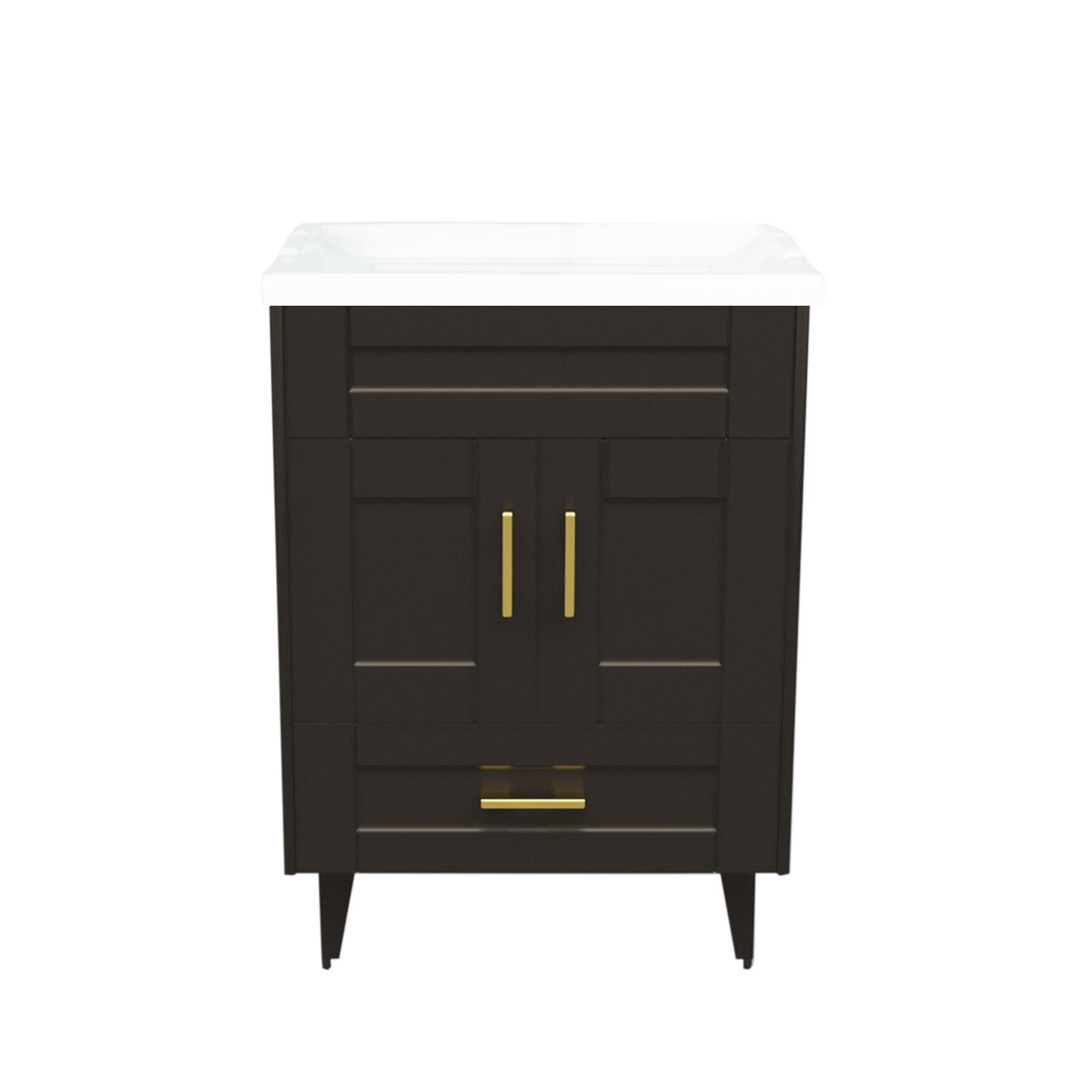 KIT MUEBLE VANITORIO DOMSA CAFÉ B60SK-C+F-60 / 60X80X47CM - 1