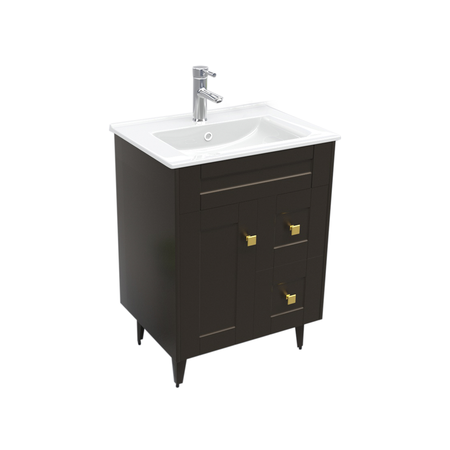 KIT DOMSA MUEBLE VANITORIO CAFÉ N60SK-C + P-60/60 X 80 X 47 CM - 3