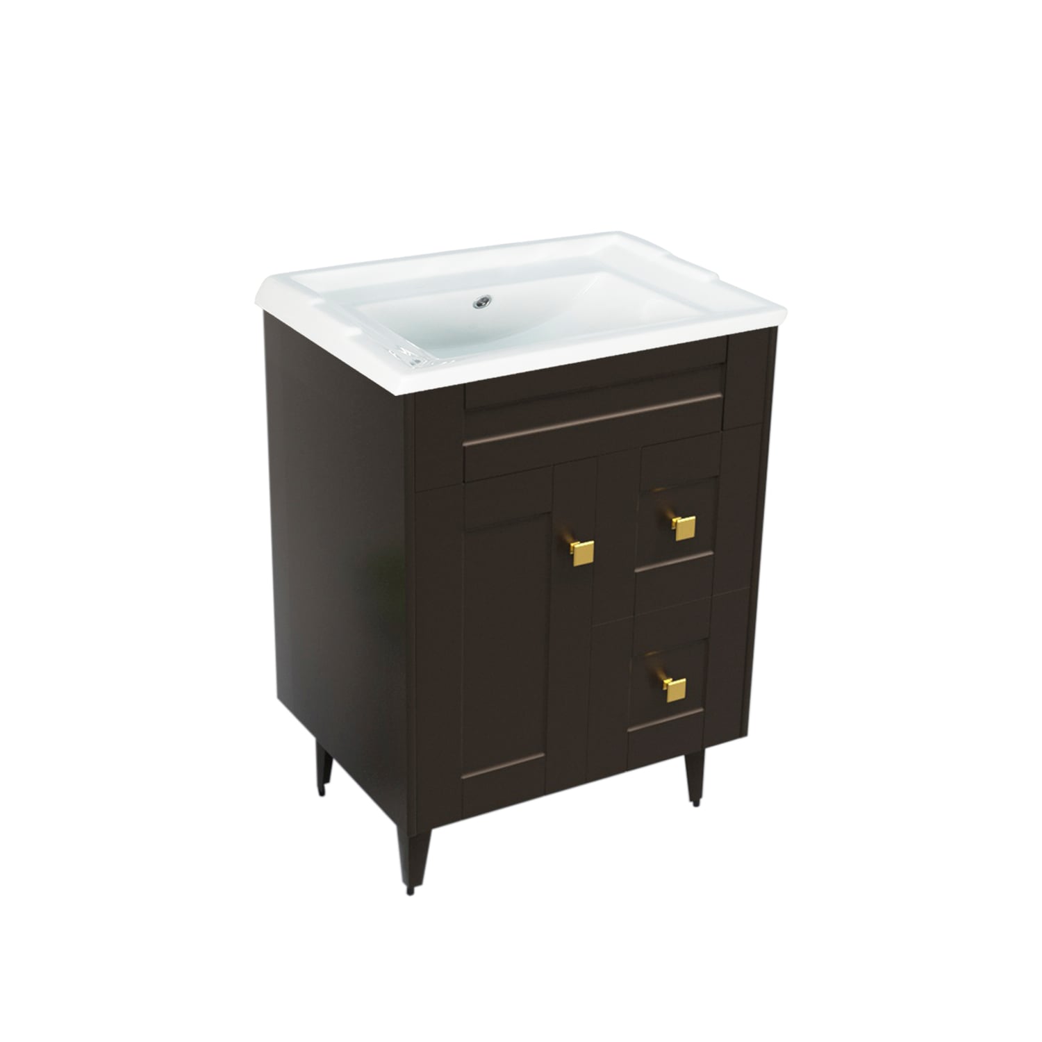 KIT DOMSA MUEBLE VANITORIO CAFÉ N60SK-C + F-60/60 X 80 X 47 CM - 2