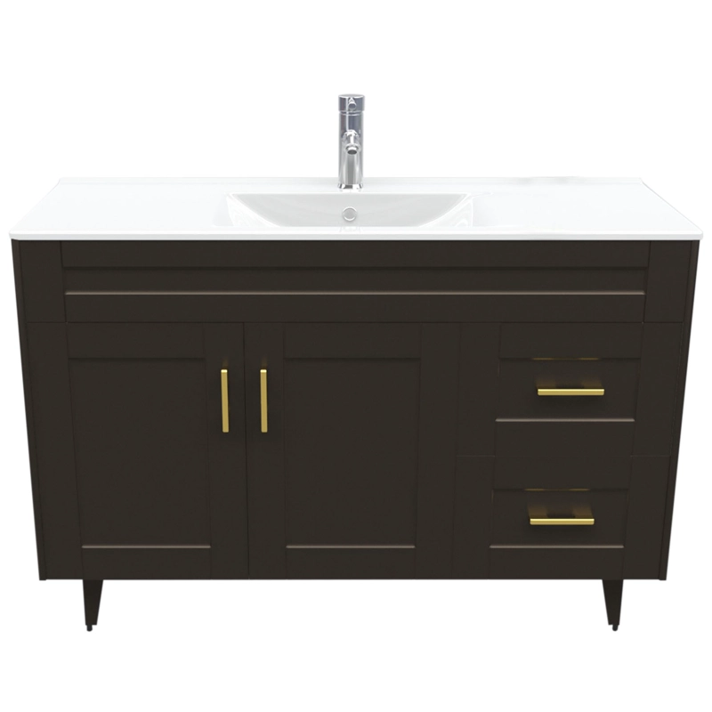 MUEBLE DOMSA VANITORIO CAFÉ 120SK-C NO INCLUYE CUBIERTA 120 CM - 1