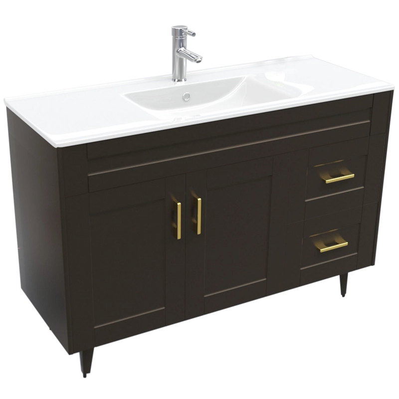 MUEBLE DOMSA VANITORIO CAFÉ 120SK-C NO INCLUYE CUBIERTA 120 CM - 3