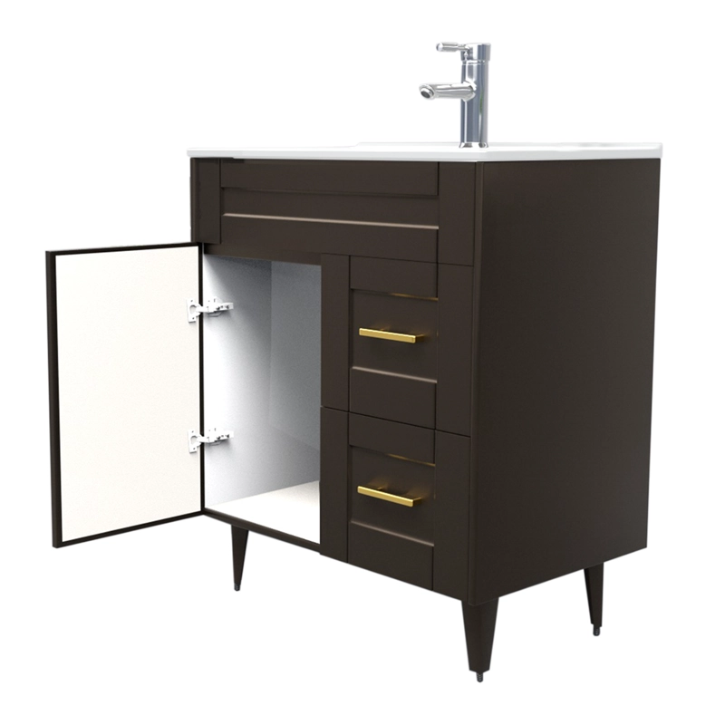 MUEBLE DOMSA VANITORIO CAFÉ 70SK-C NO INCLUYE CUBIERTA 70 CM - 4