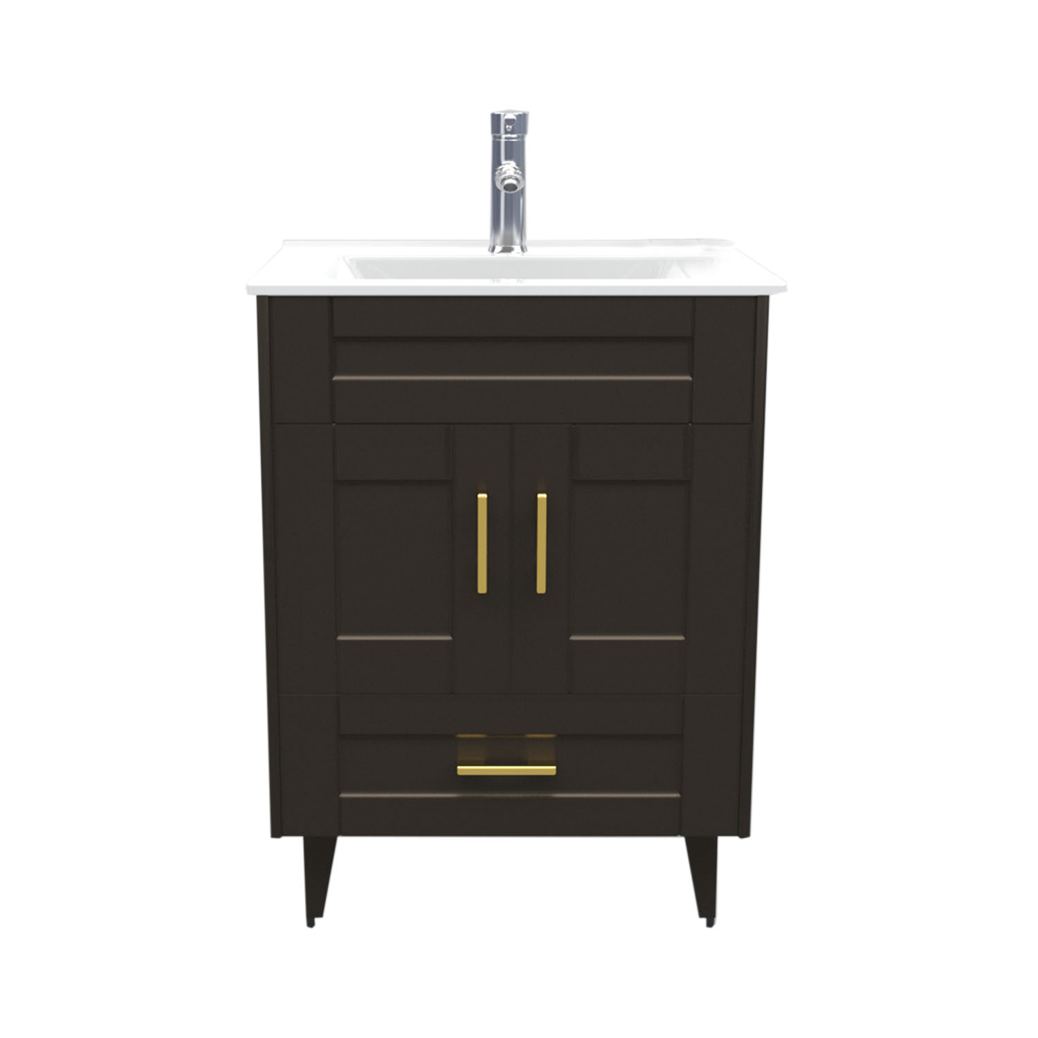 MUEBLE VANITORIO DOMSA CAFÉ B60SK-C (NO INCLUYE CUBIERTA) 60CM - 1