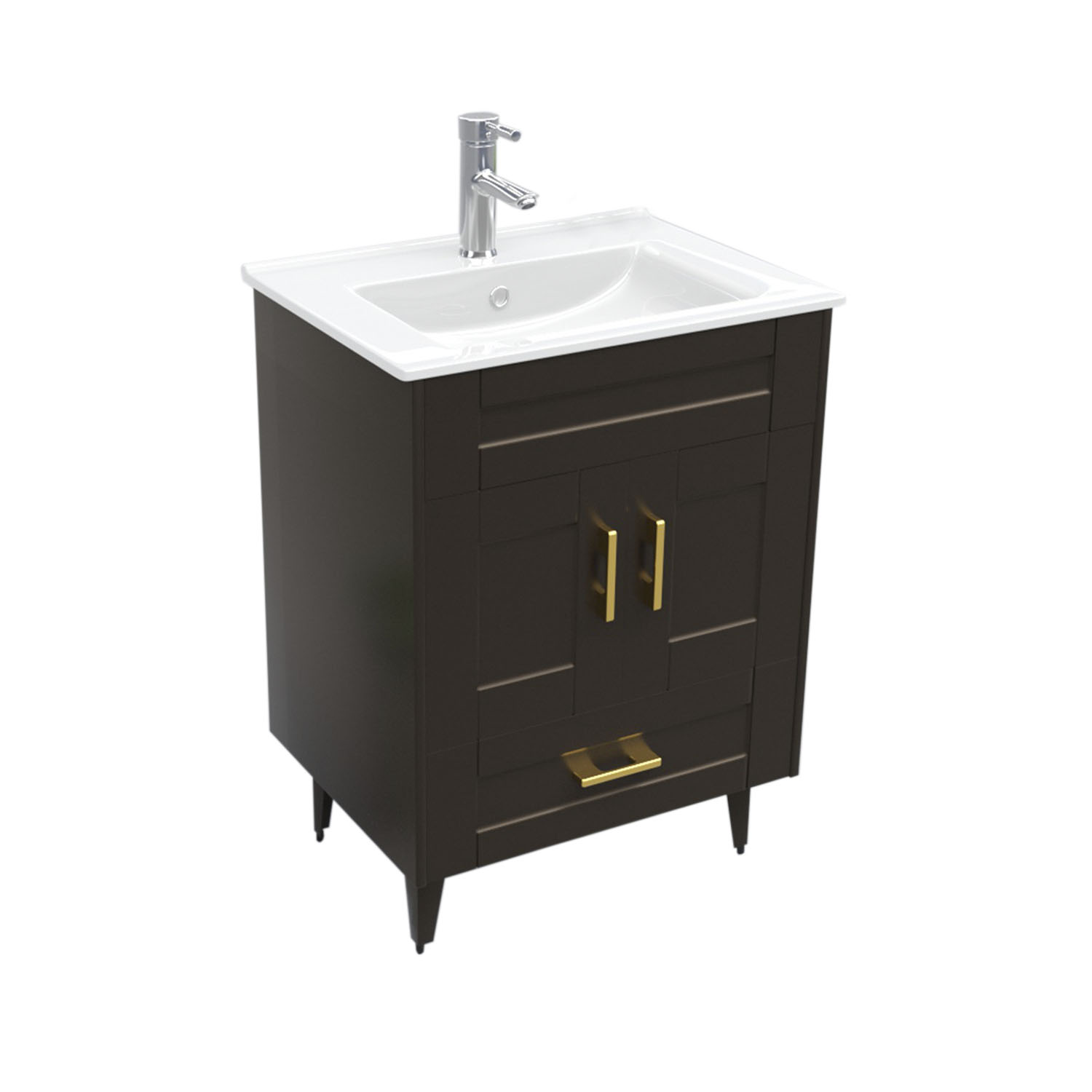 MUEBLE VANITORIO DOMSA CAFÉ B60SK-C (NO INCLUYE CUBIERTA) 60CM - 2