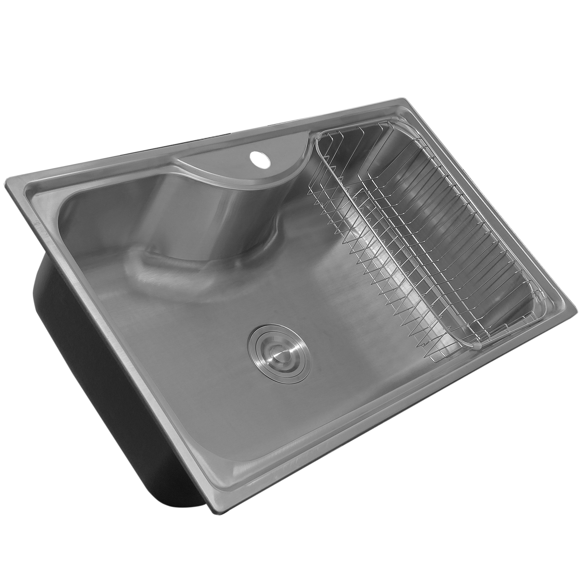 LAVAPLATOS DOMSA SOBRE CUBIERTA DS795485 INCLUYE CANASTO DESAGÜE Y SIFÓN 80 X 50 X 23 CM - 4