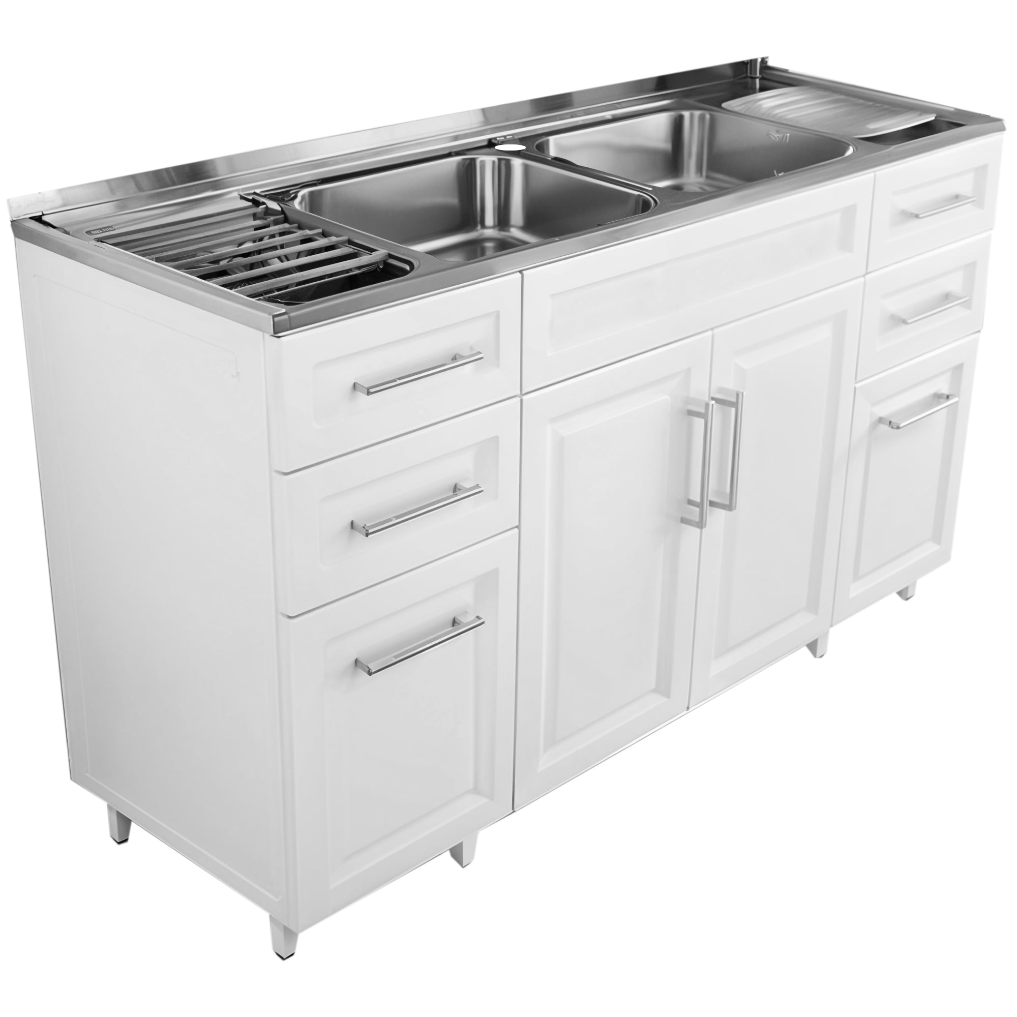 KIT MUEBLE LAVAPLATOS DOMSA 150 CM BLANCO - 5