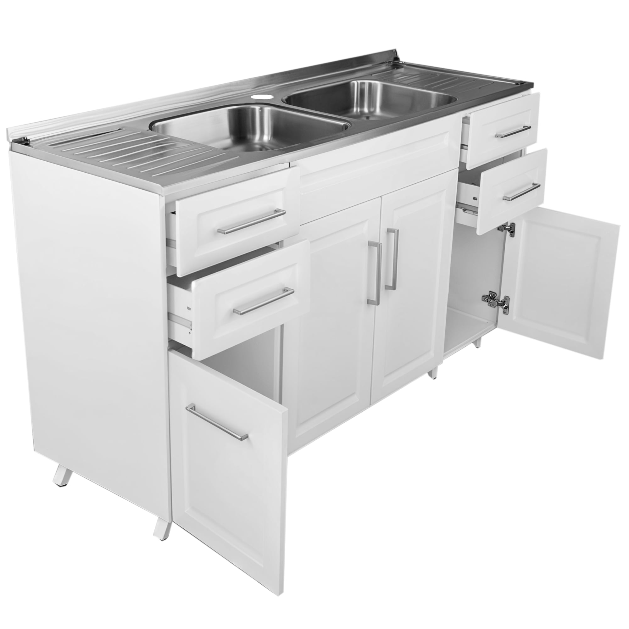 KIT MUEBLE LAVAPLATOS DOMSA 150 CM BLANCO - 7