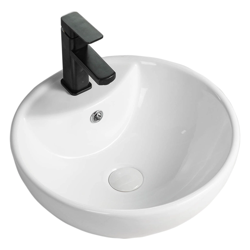 LAVAMANOS DOMSA SLC8008B SOBREPONER /46 X 18 CM CERÁMICA - 4