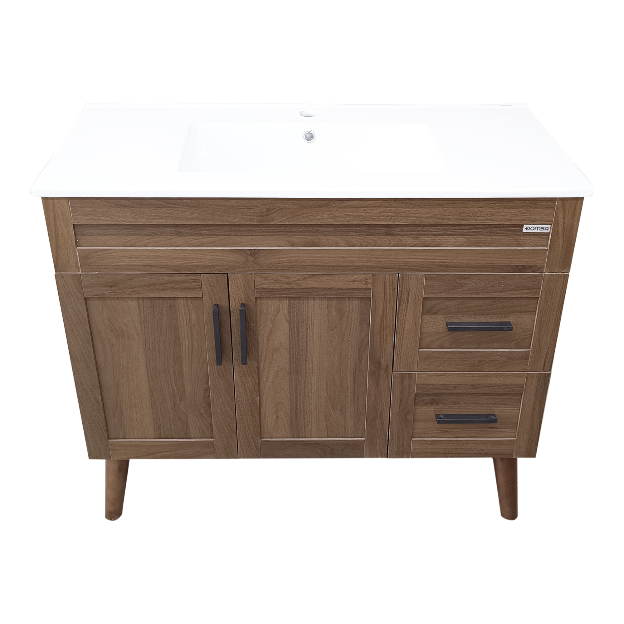 KIT DOMSA BM10047-P-100 MUEBLE VANITORIO ELEGANCE NOGAL/100 X 47 X 80 CM - 2