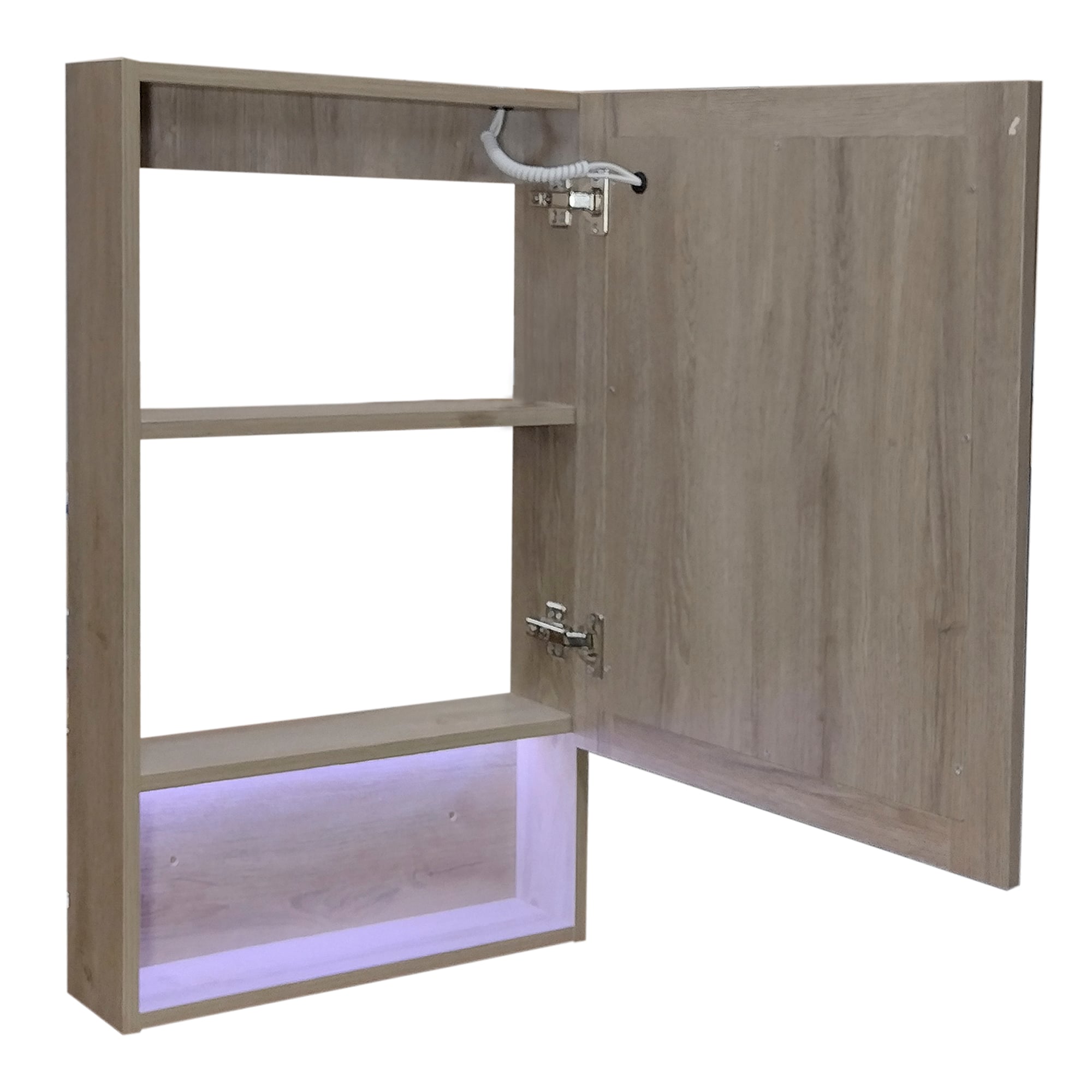 BOTIQUÍN DOMSA BMEA RECTANGULAR GRIS PARDO LED BAÑO ESPEJO SPACE 50X13X80CM - 3