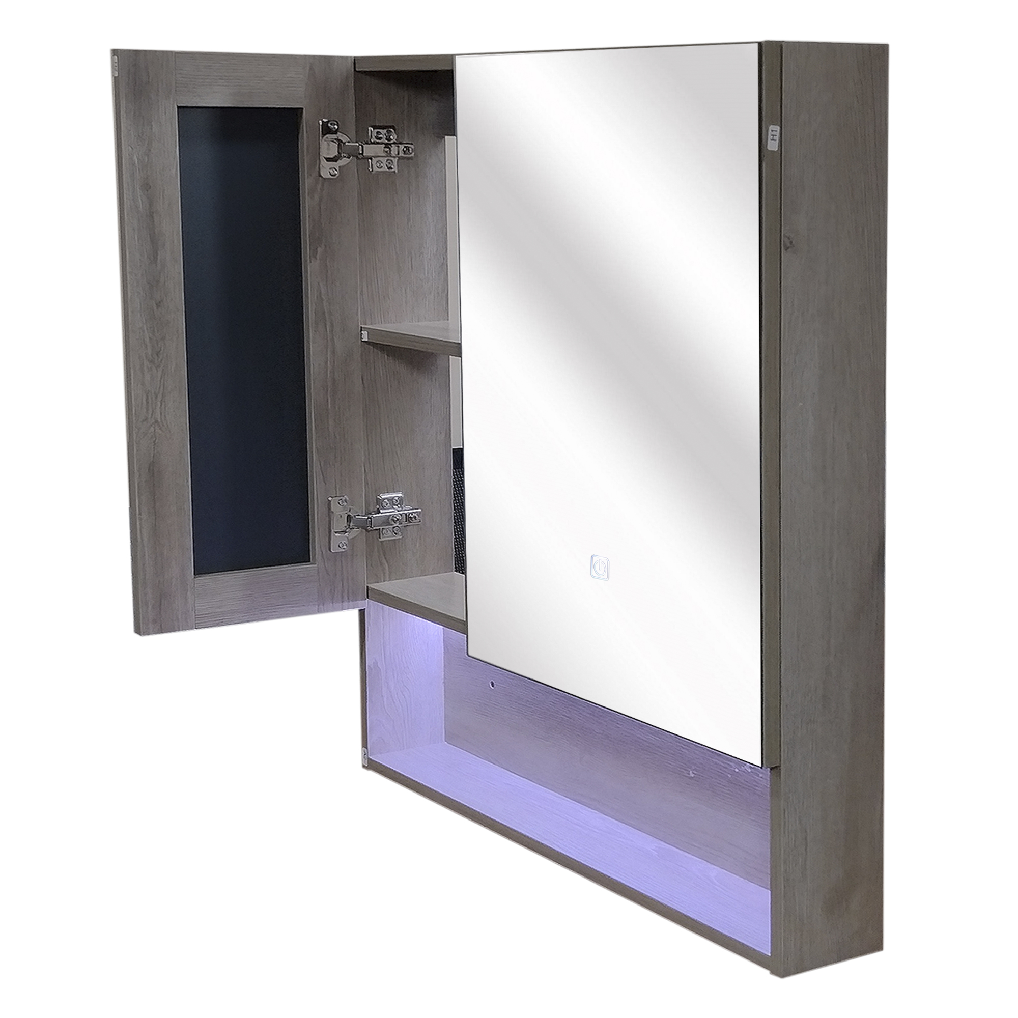 BOTIQUÍN DOMSA BMEA RECTANGULAR GRIS PARDO LED BAÑO ESPEJO SPACE 70X13X80CM - 3