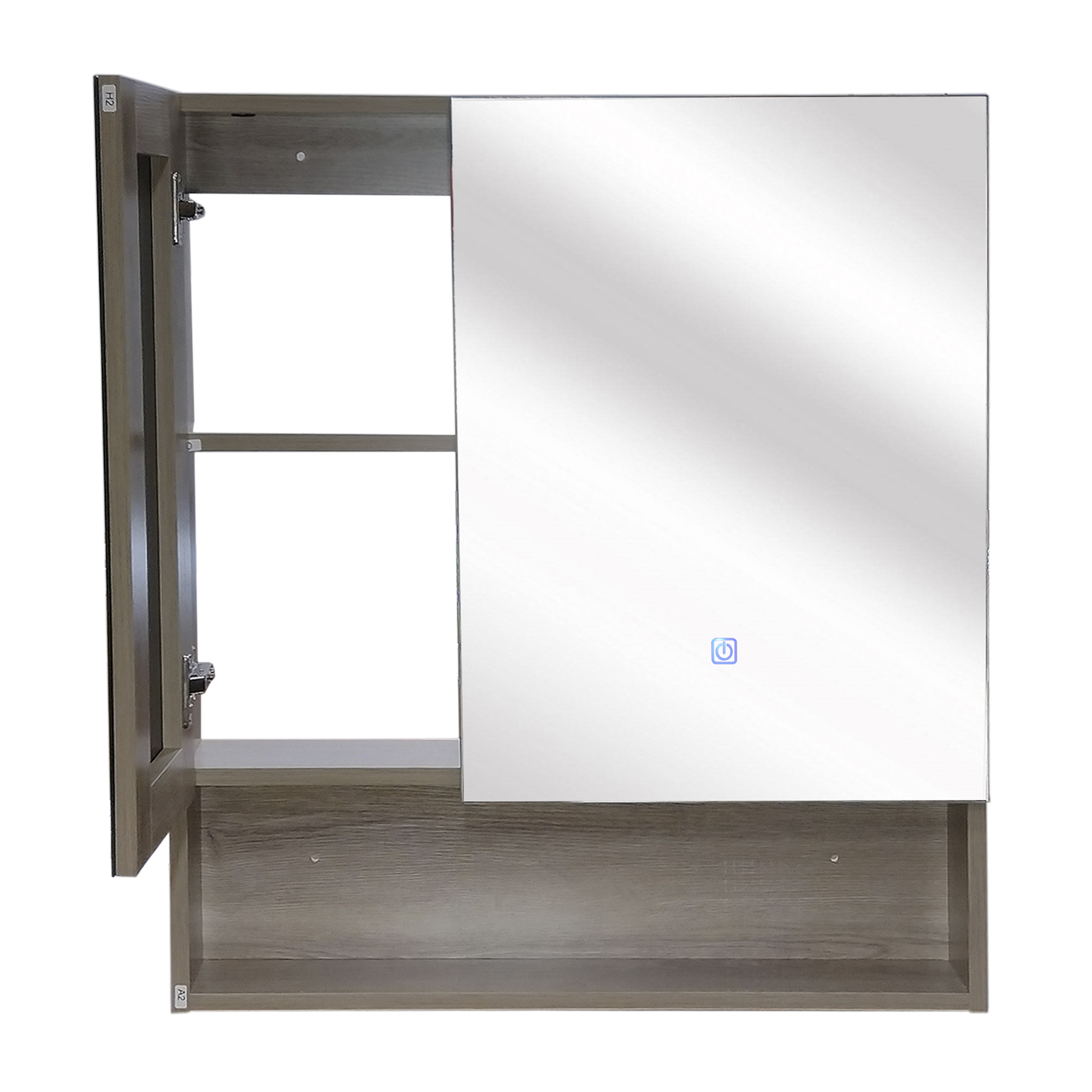 BOTIQUÍN DOMSA BMEA RECTANGULAR GRIS PARDO LED BAÑO ESPEJO SPACE 70X13X80CM - 6