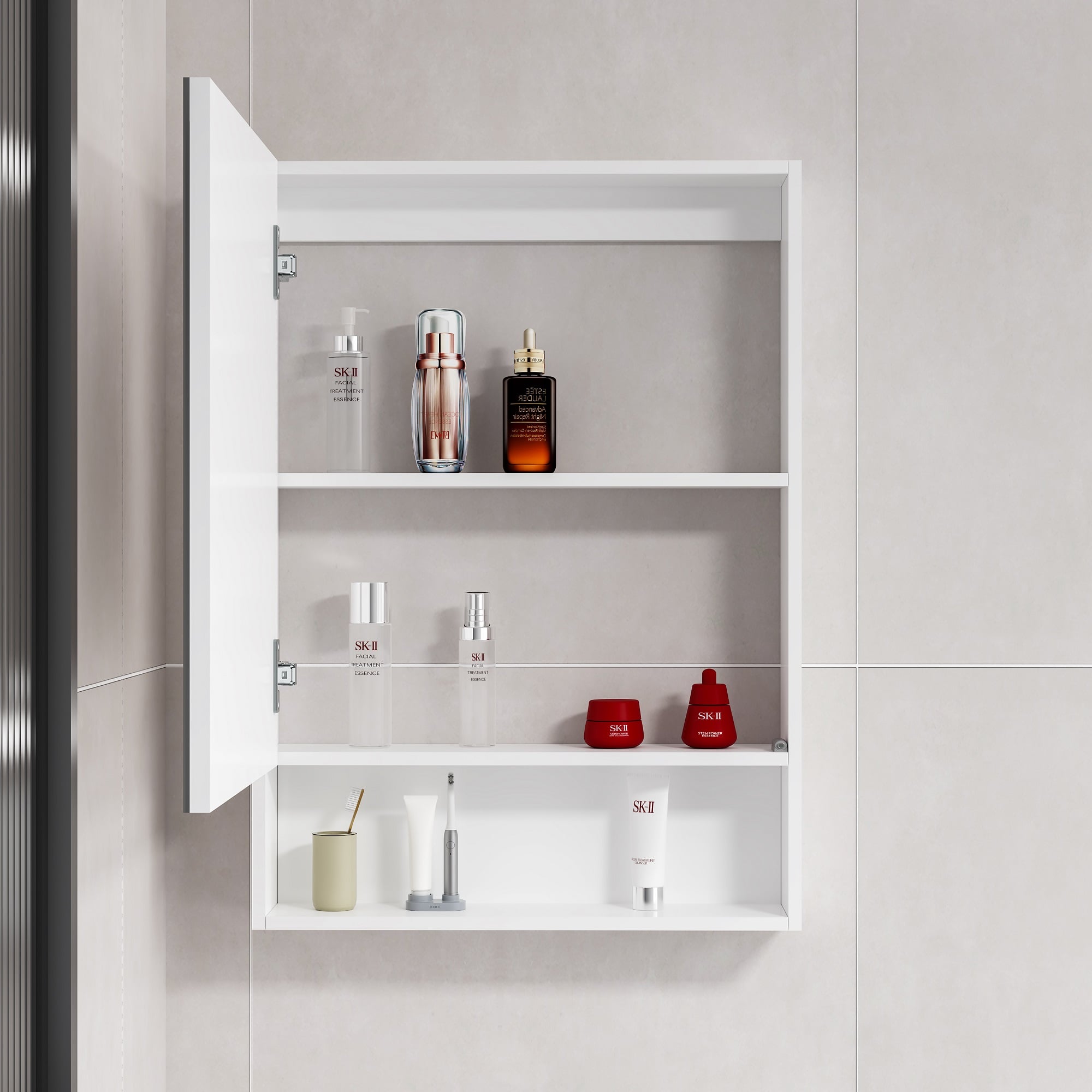 MUEBLE BOTIQUÍN DOMSA MMR-50 RECTANGULAR BLANCO ESPEJO LED ANTIEMPAÑANTE 48X80X14CM - 3