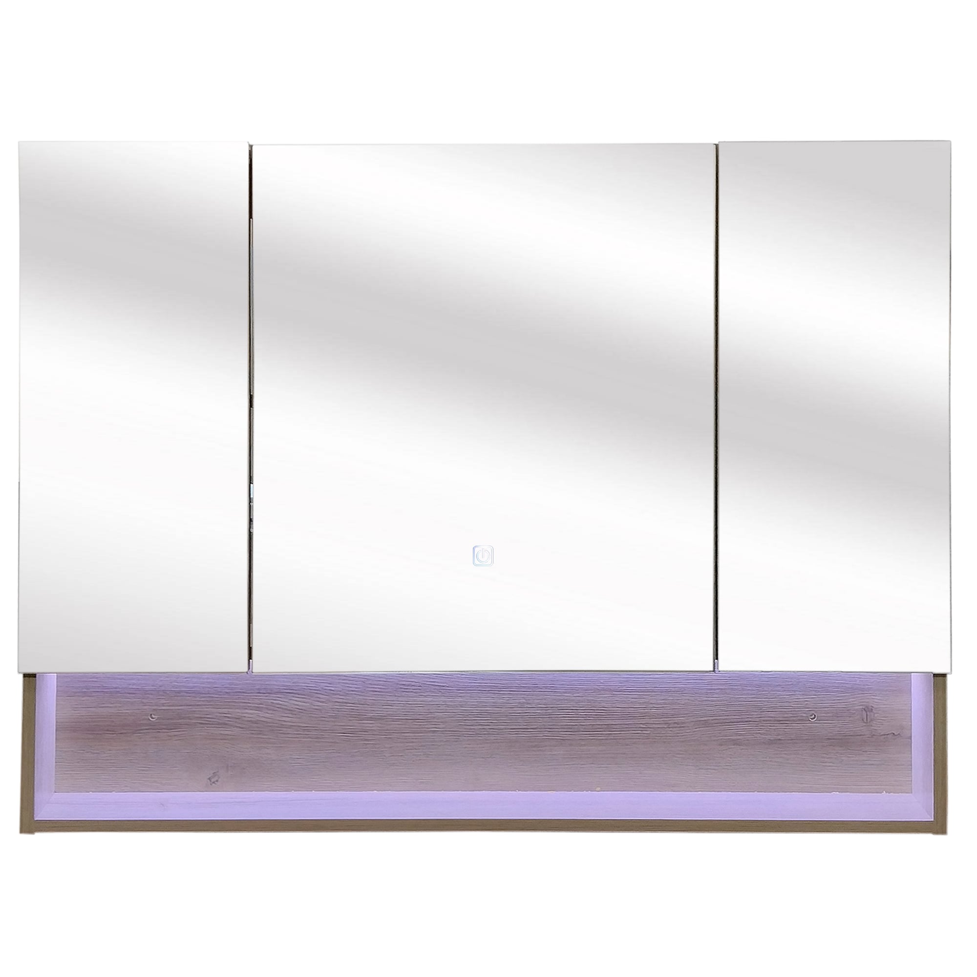 BOTIQUÍN DOMSA BMEA RECTANGULAR GRIS PARDO LED BAÑO ESPEJO SPACE 100X13X80CM - 1
