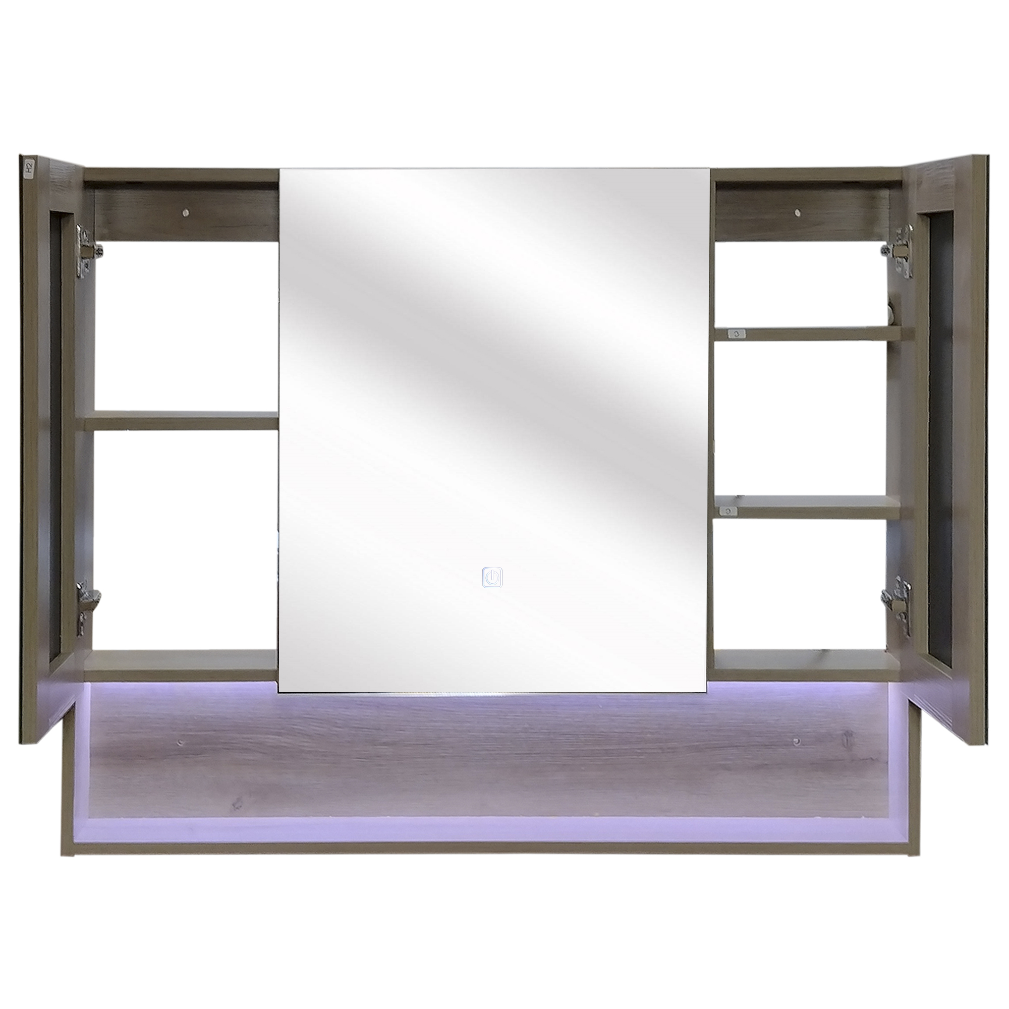 BOTIQUÍN DOMSA BMEA RECTANGULAR GRIS PARDO LED BAÑO ESPEJO SPACE 100X13X80CM - 3